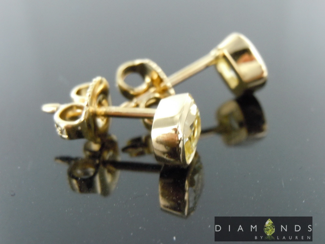 yellow diamond earrings