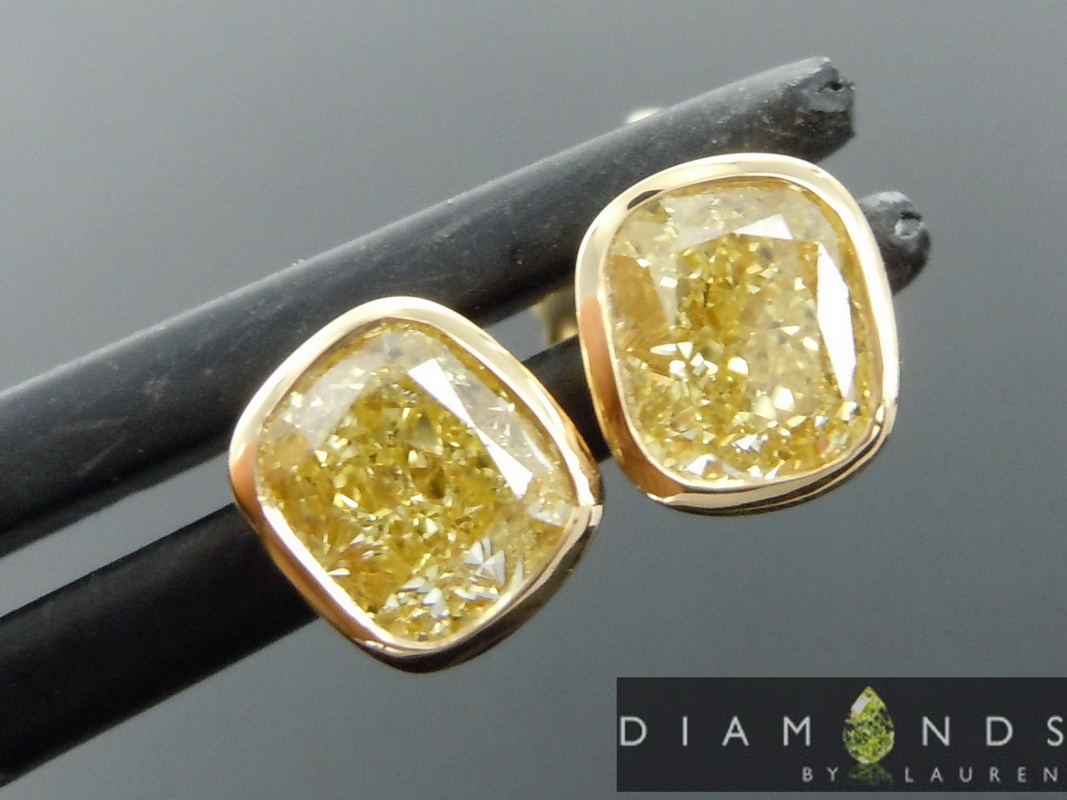 canary diamond earrings