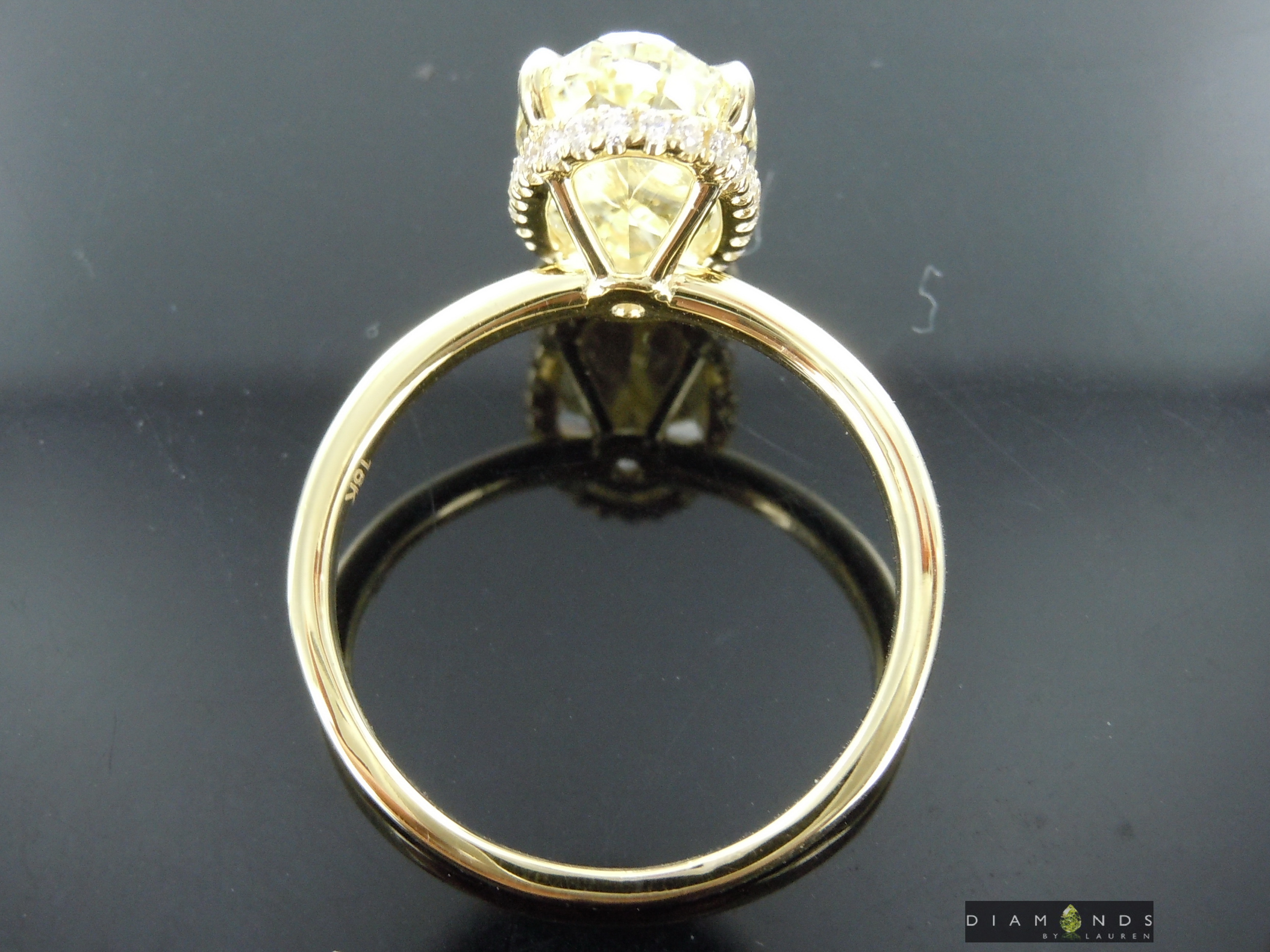 4.00ct Yellow VS1 Oval Diamond Ring