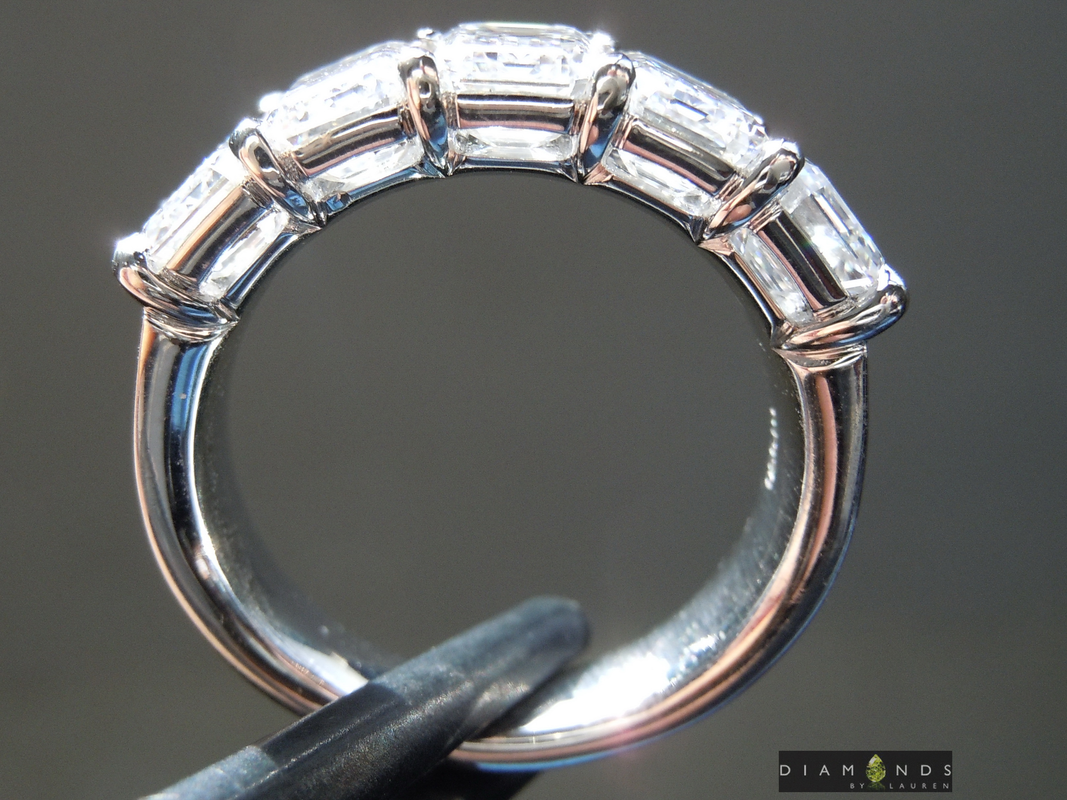 lab colorless diamond ring