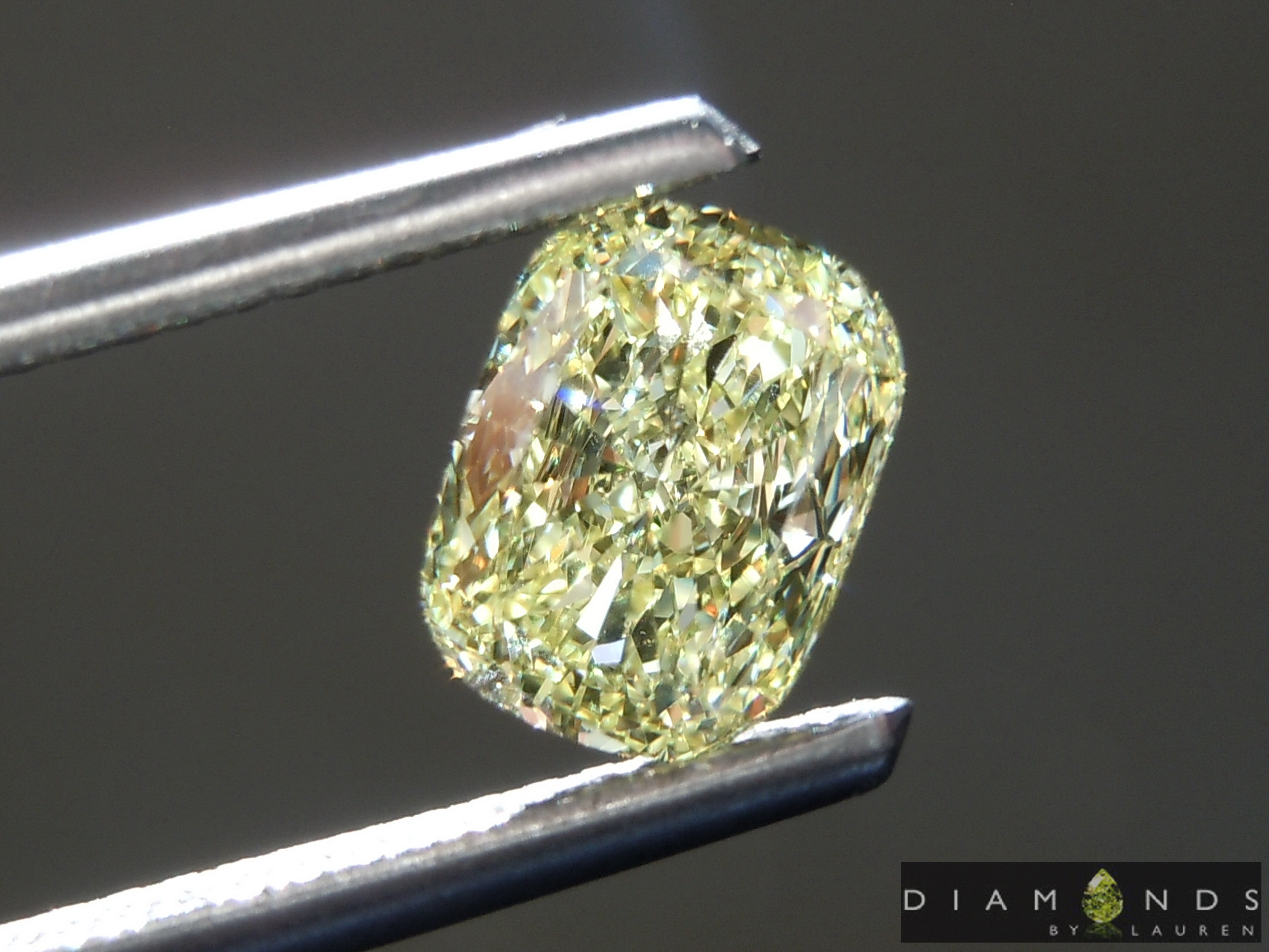 1.19ct Yellow VS1 Cushion Cut Lab Grown Diamond R9920