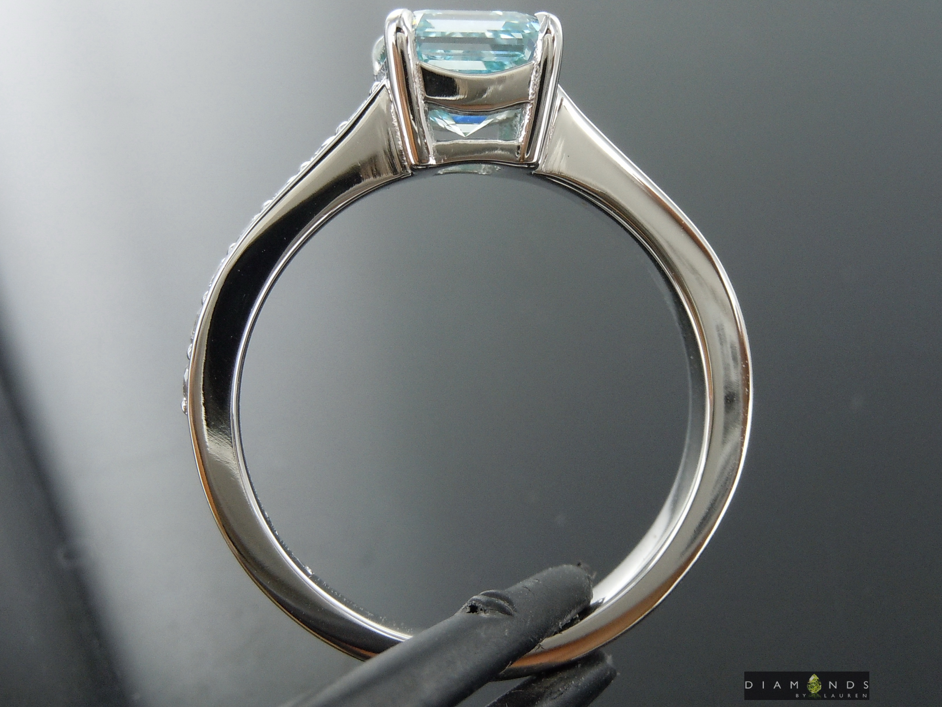 blue diamond ring