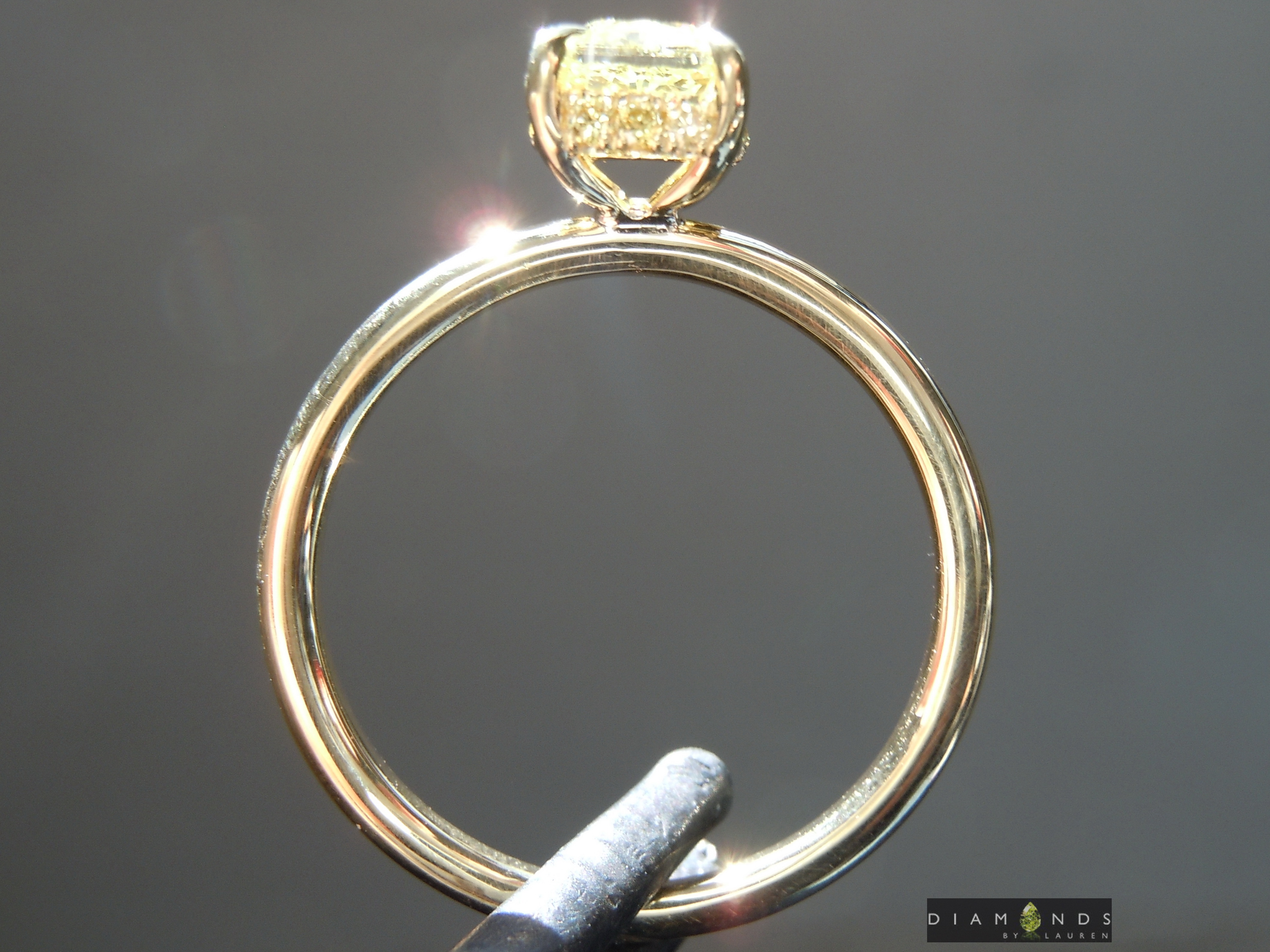 natural yellow diamond ring