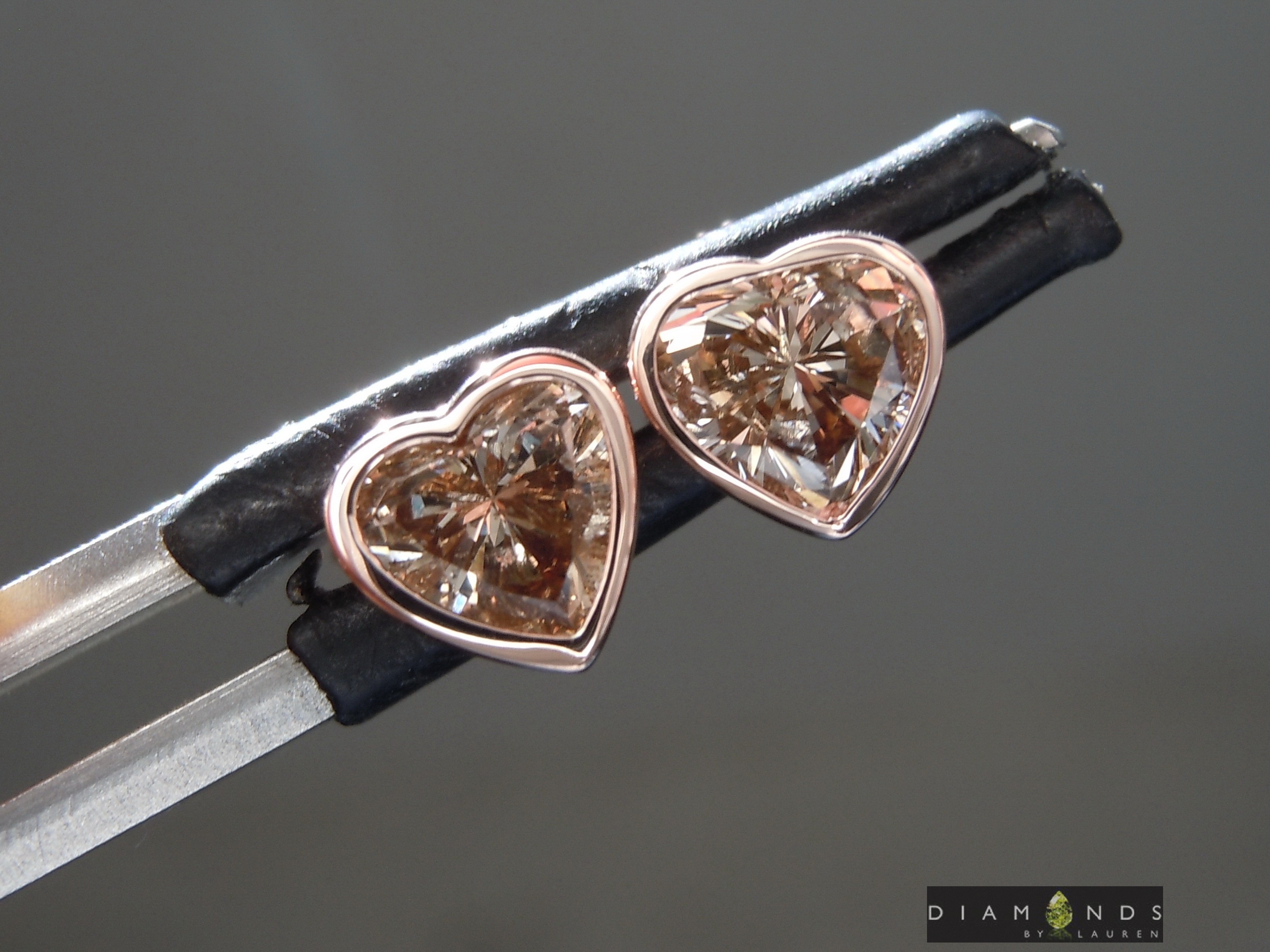 brown diamond earrings