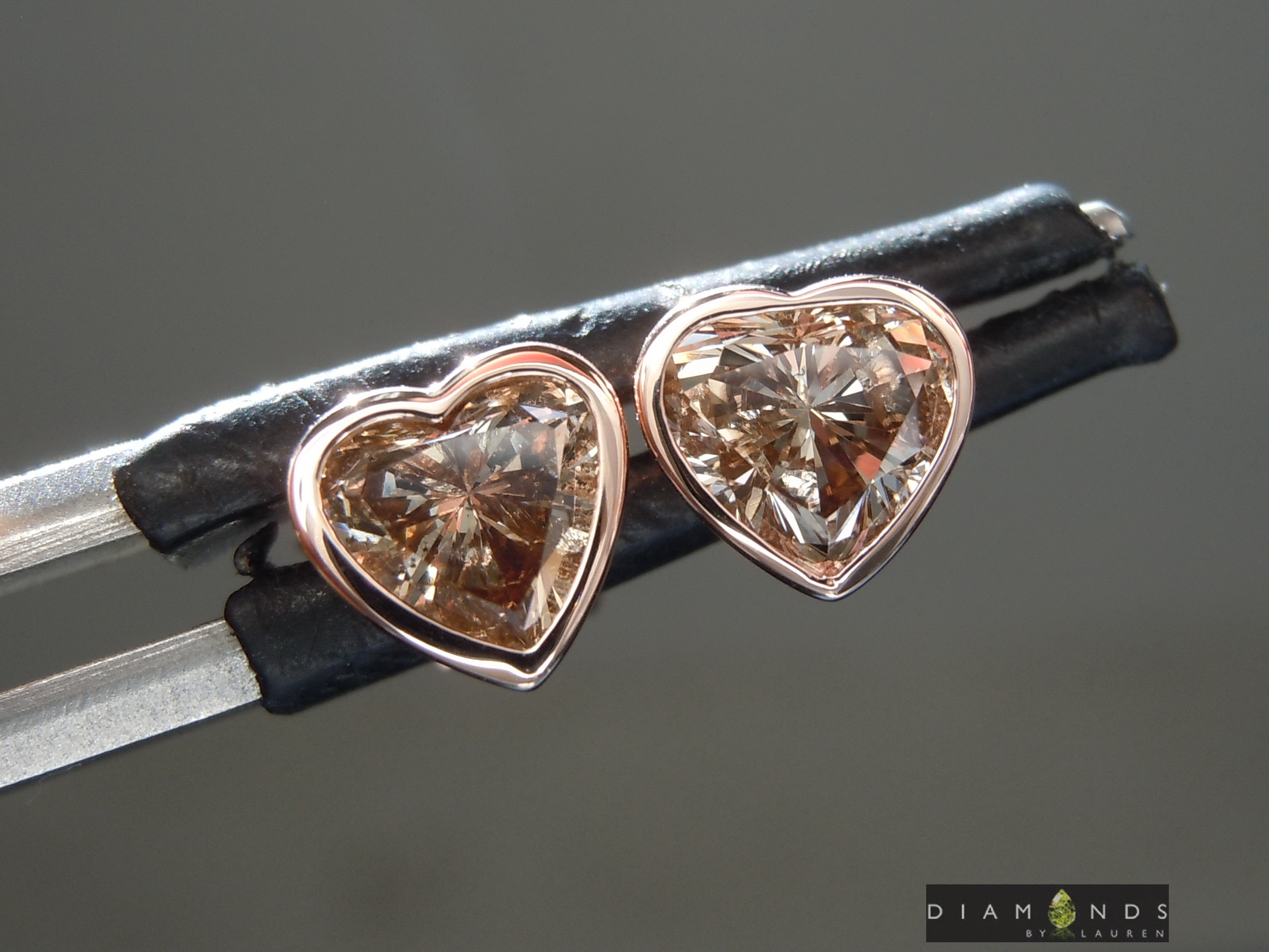 brown diamond earrings