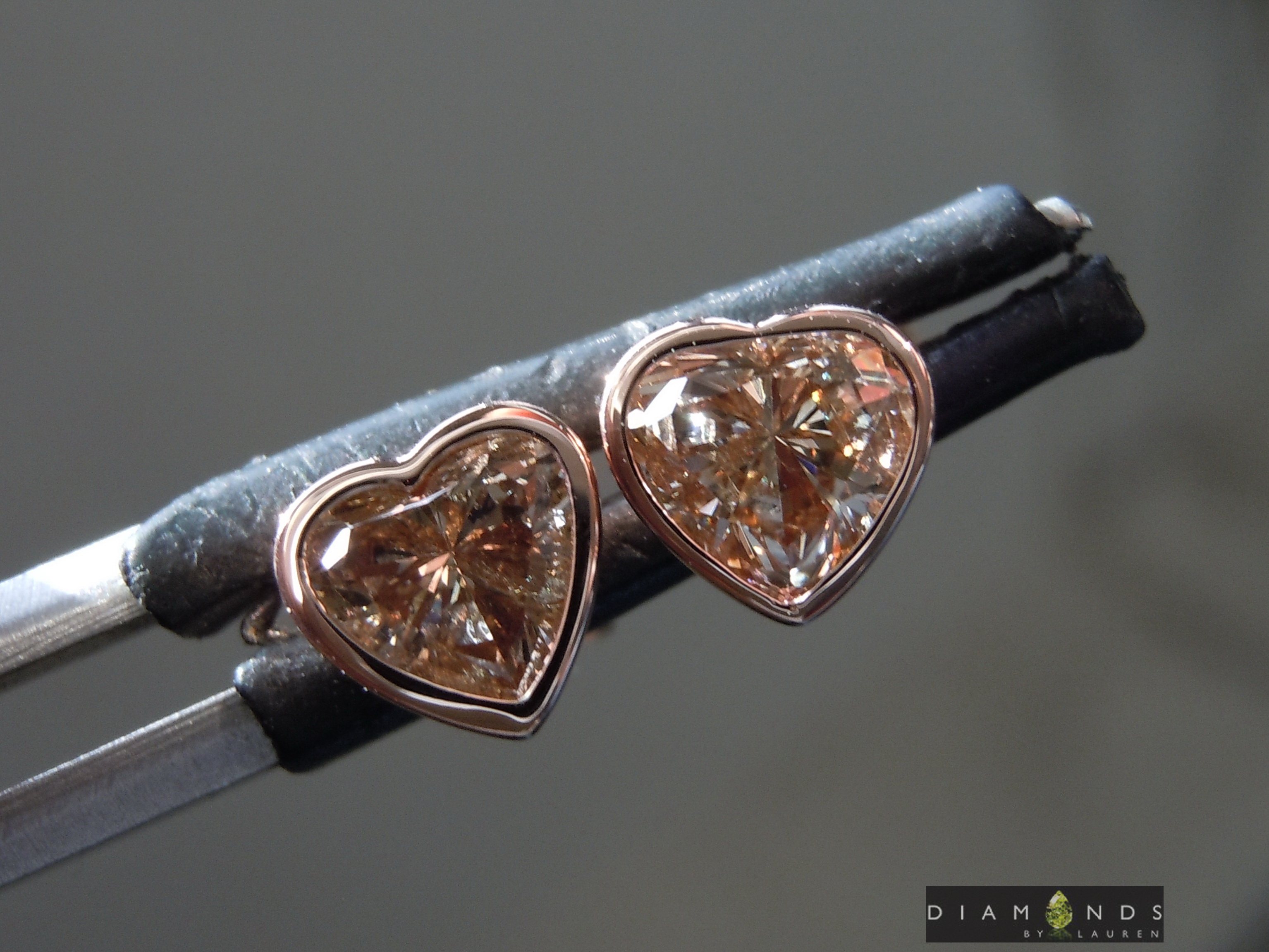 brown diamond earrings