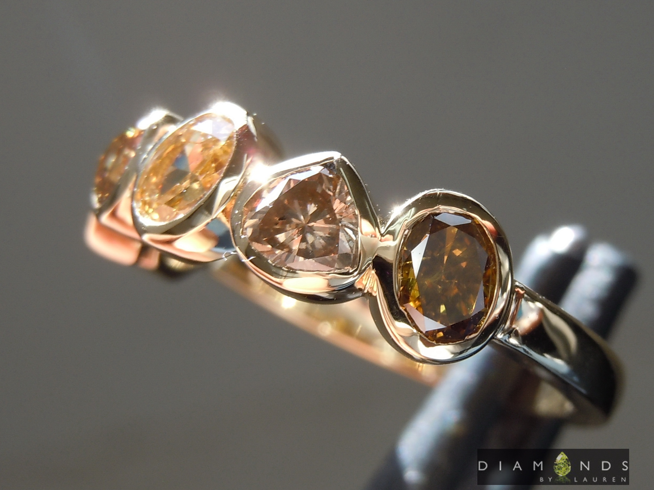brown diamond ring