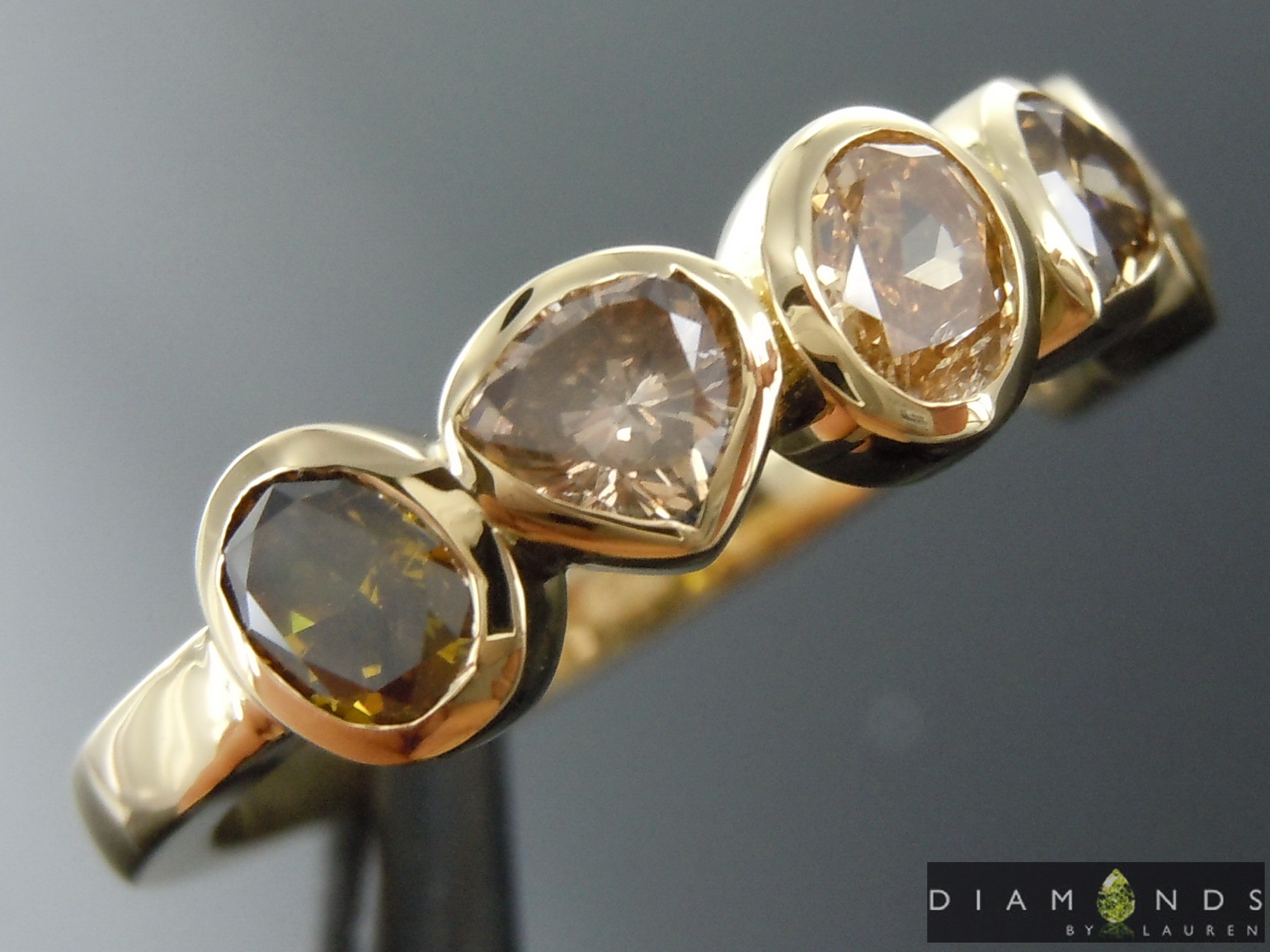 brown diamond ring