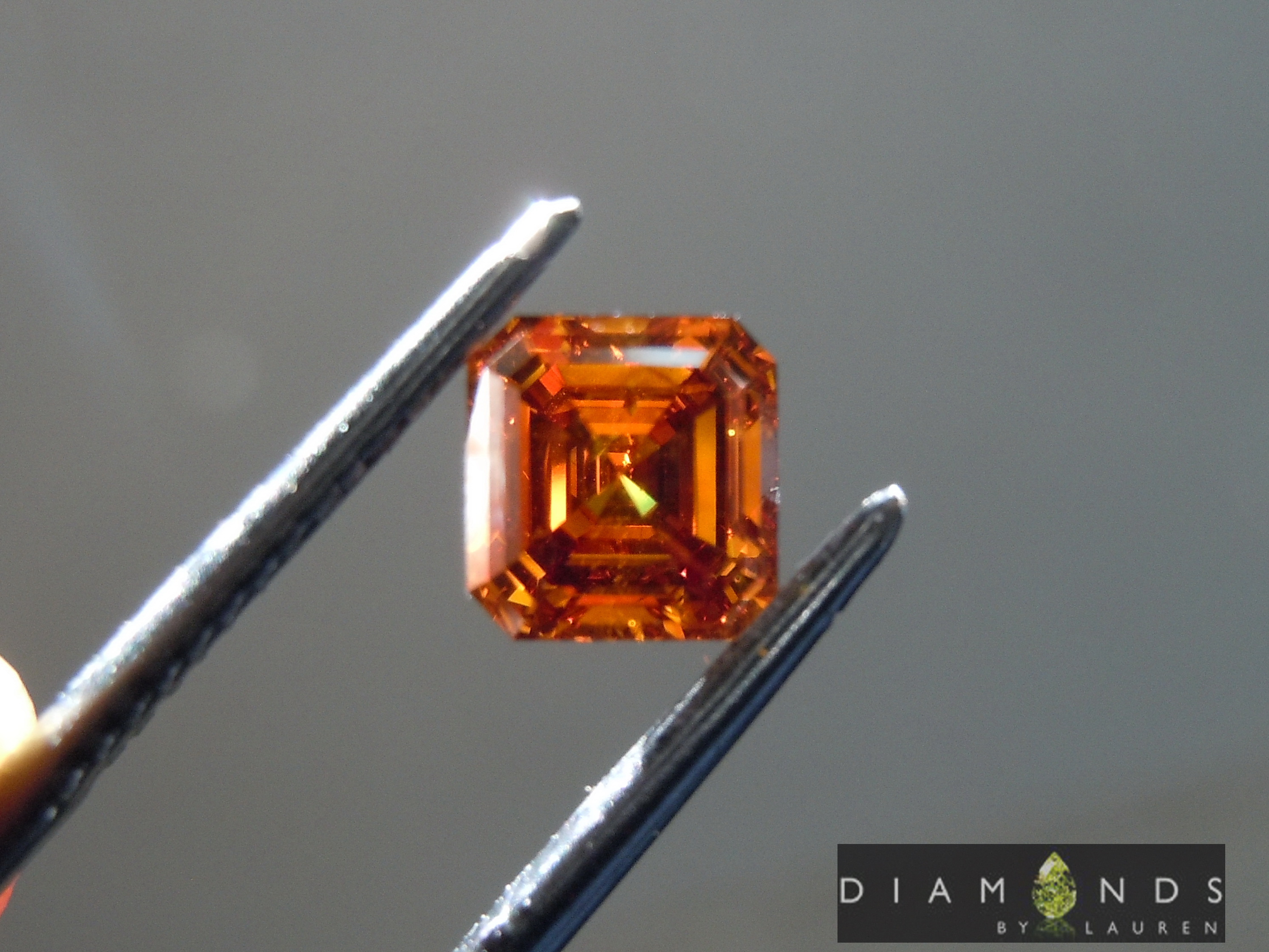 1.01ct Orange Brown SI2 Asscher Cut Diamond R9929