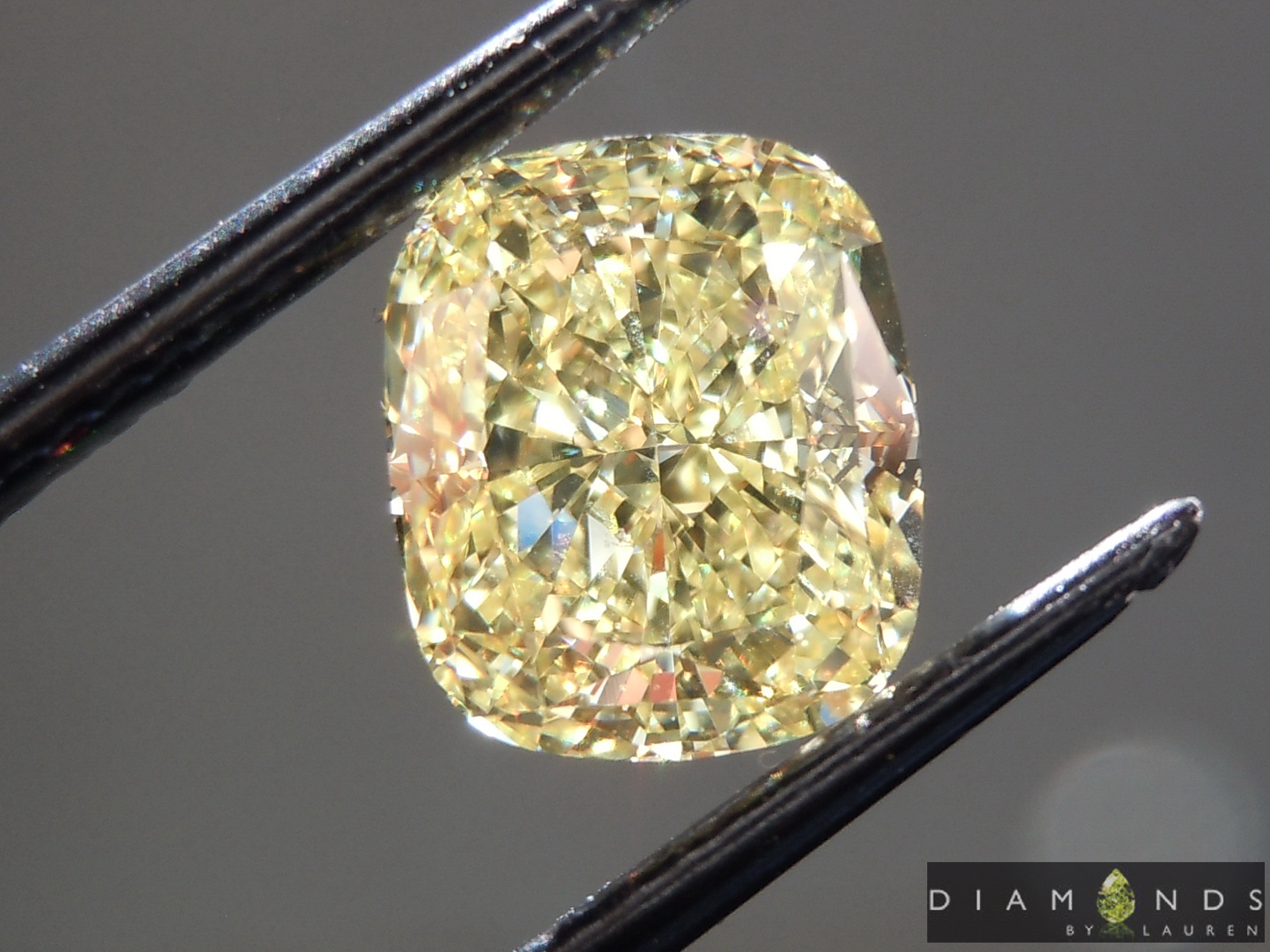 2.51ct Intense Yellow Cushion Cut Diamond R9944