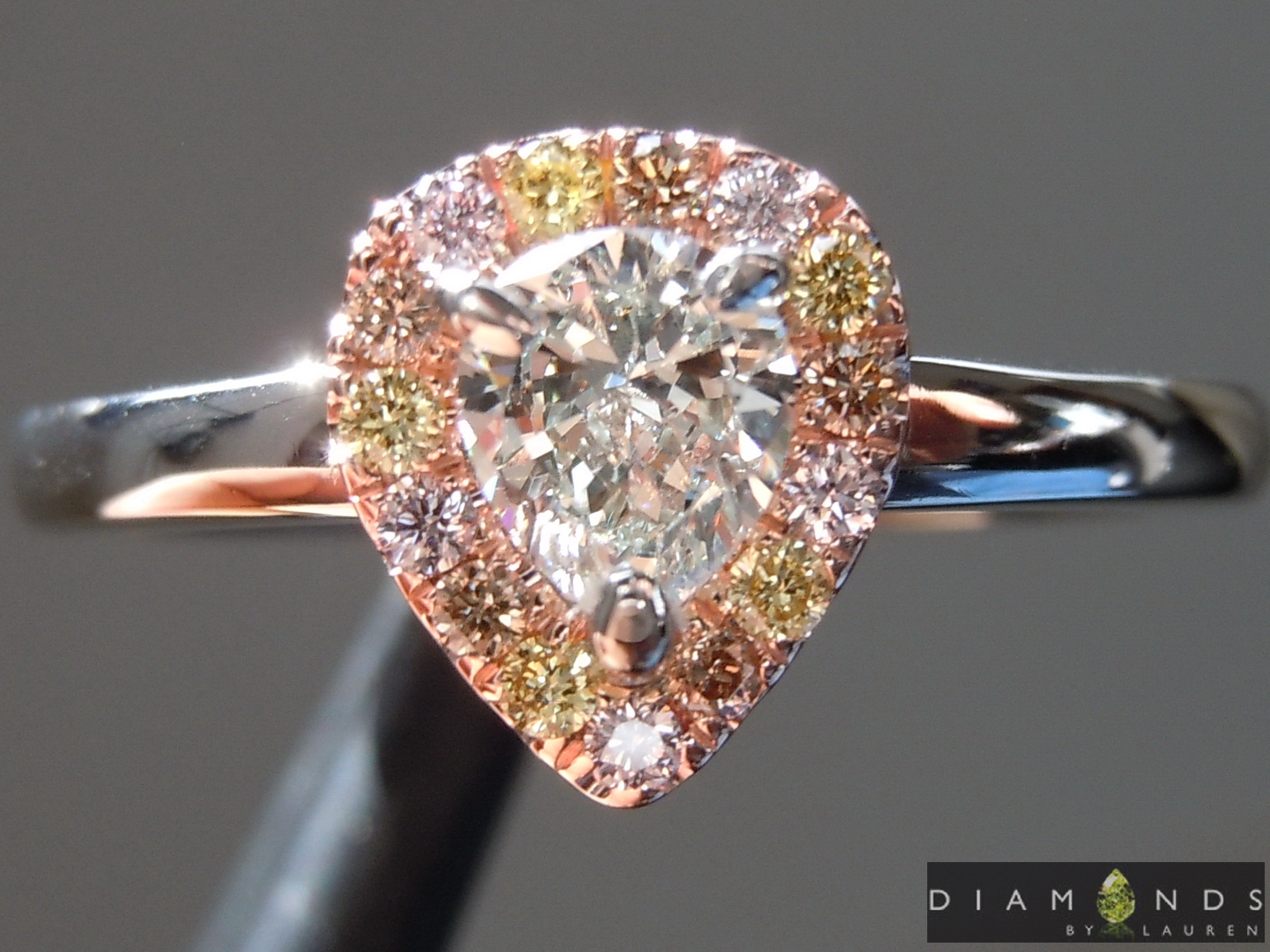 natural pink diamond ring
