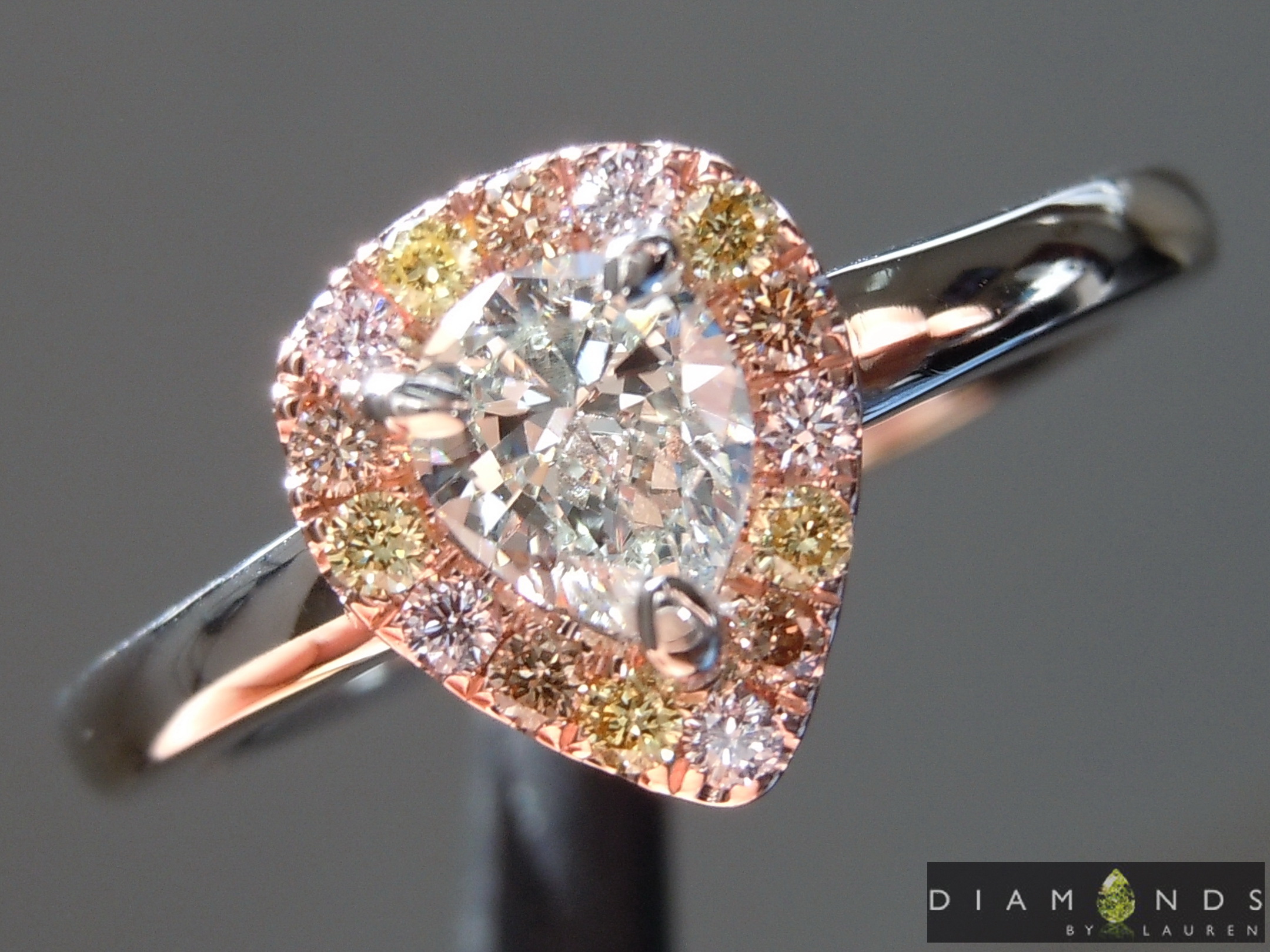 natural green diamond ring