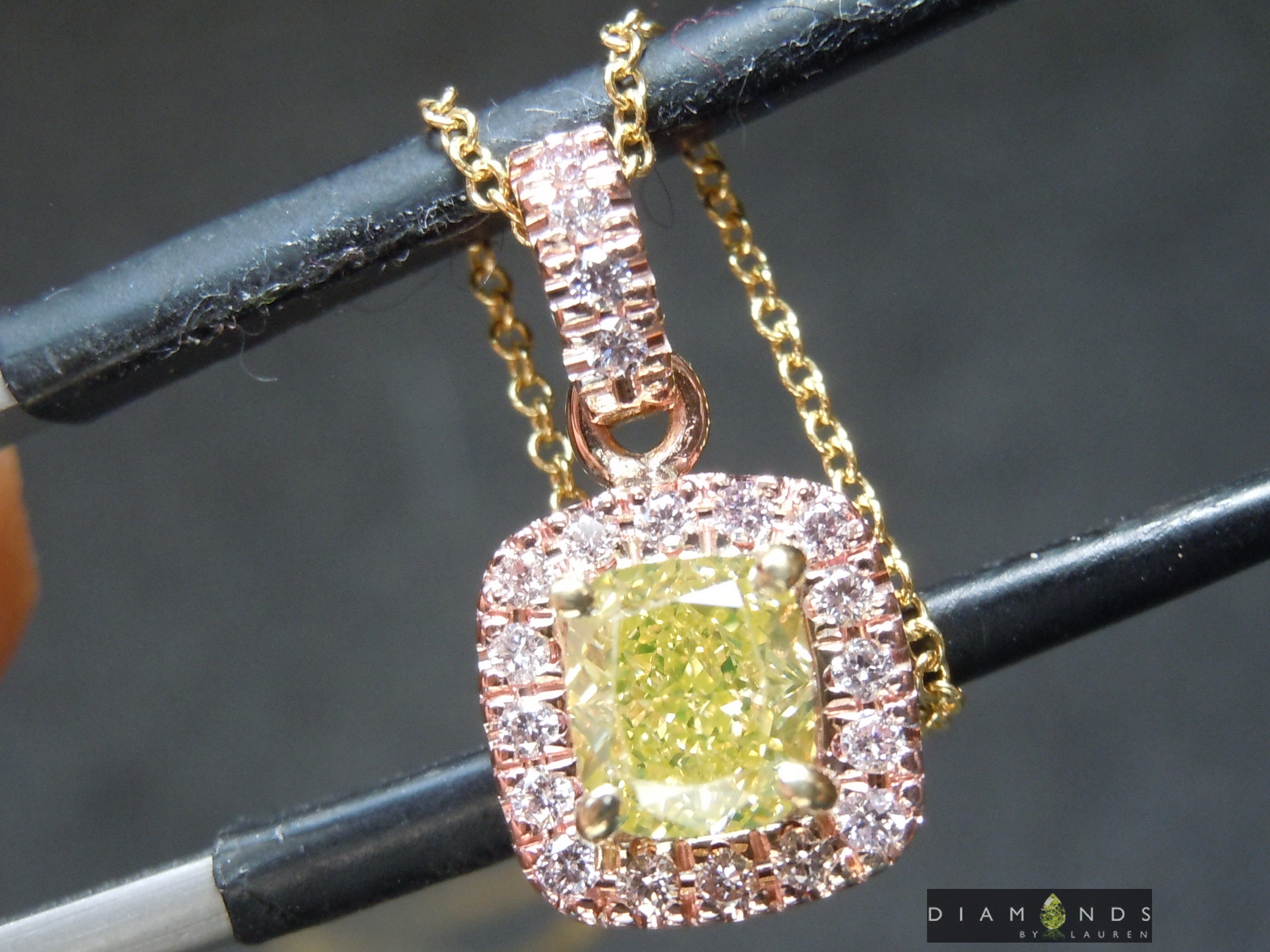 canary diamond pendant