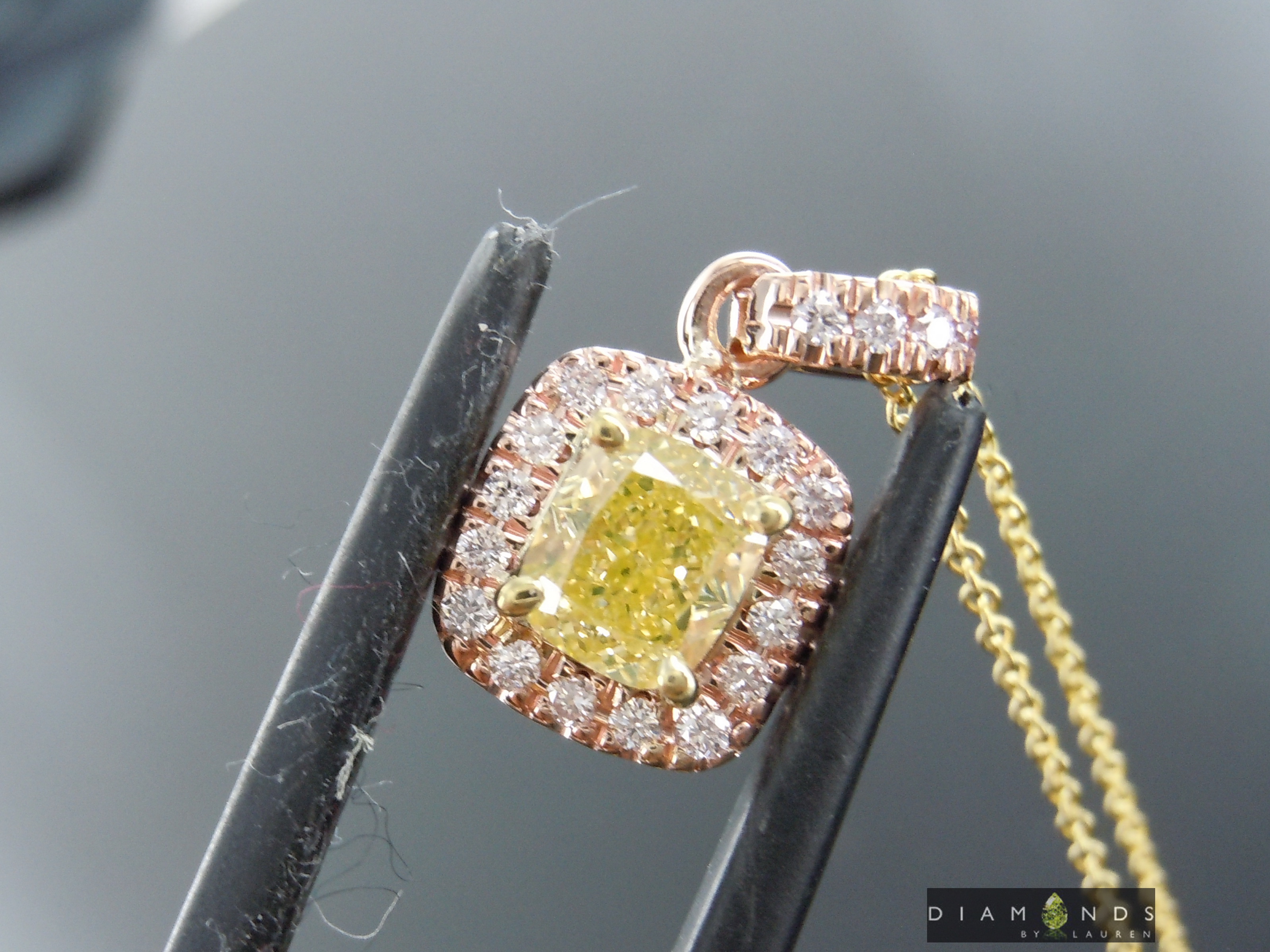 pink diamond pendant