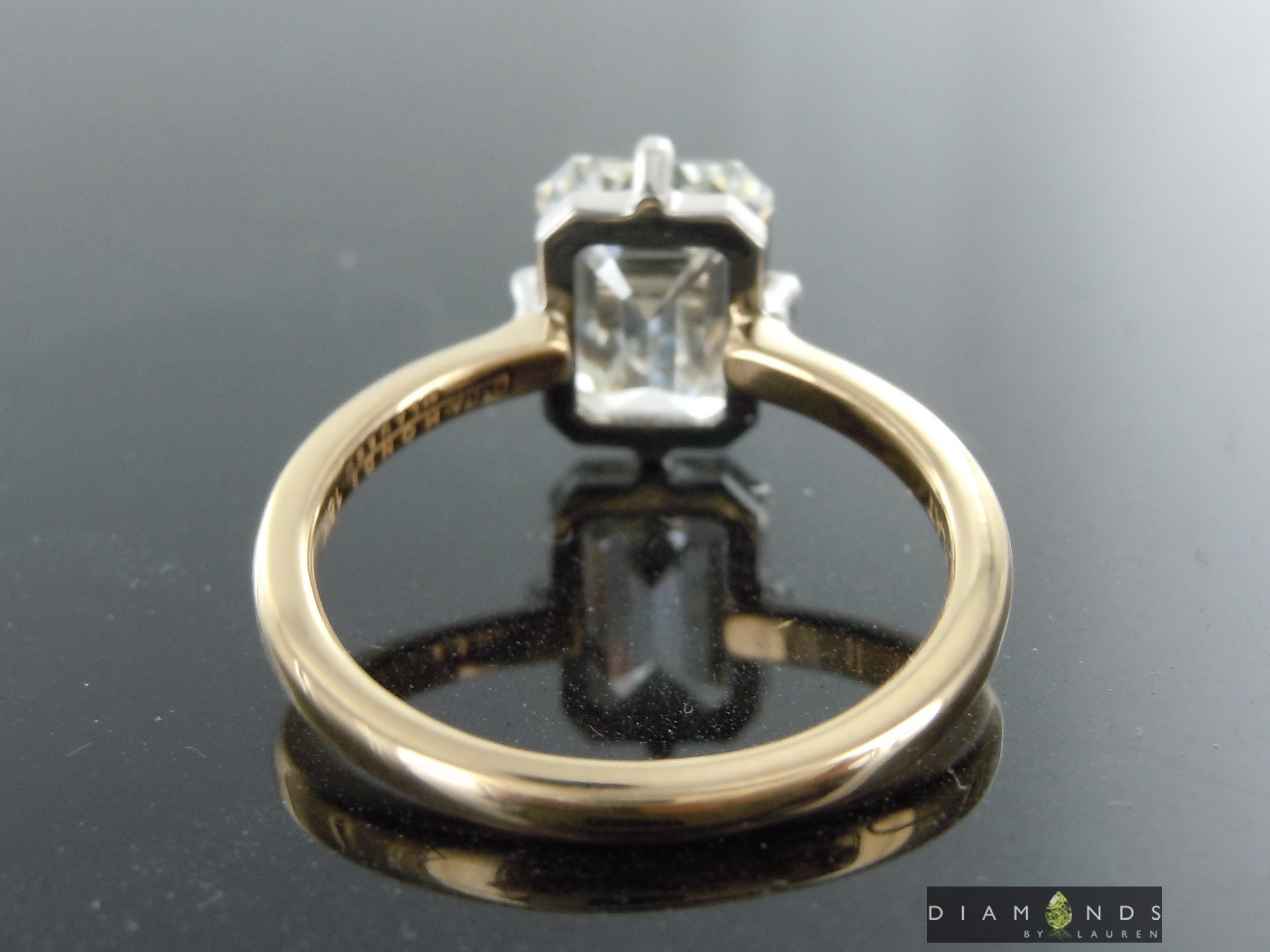 lab colorless diamond ring