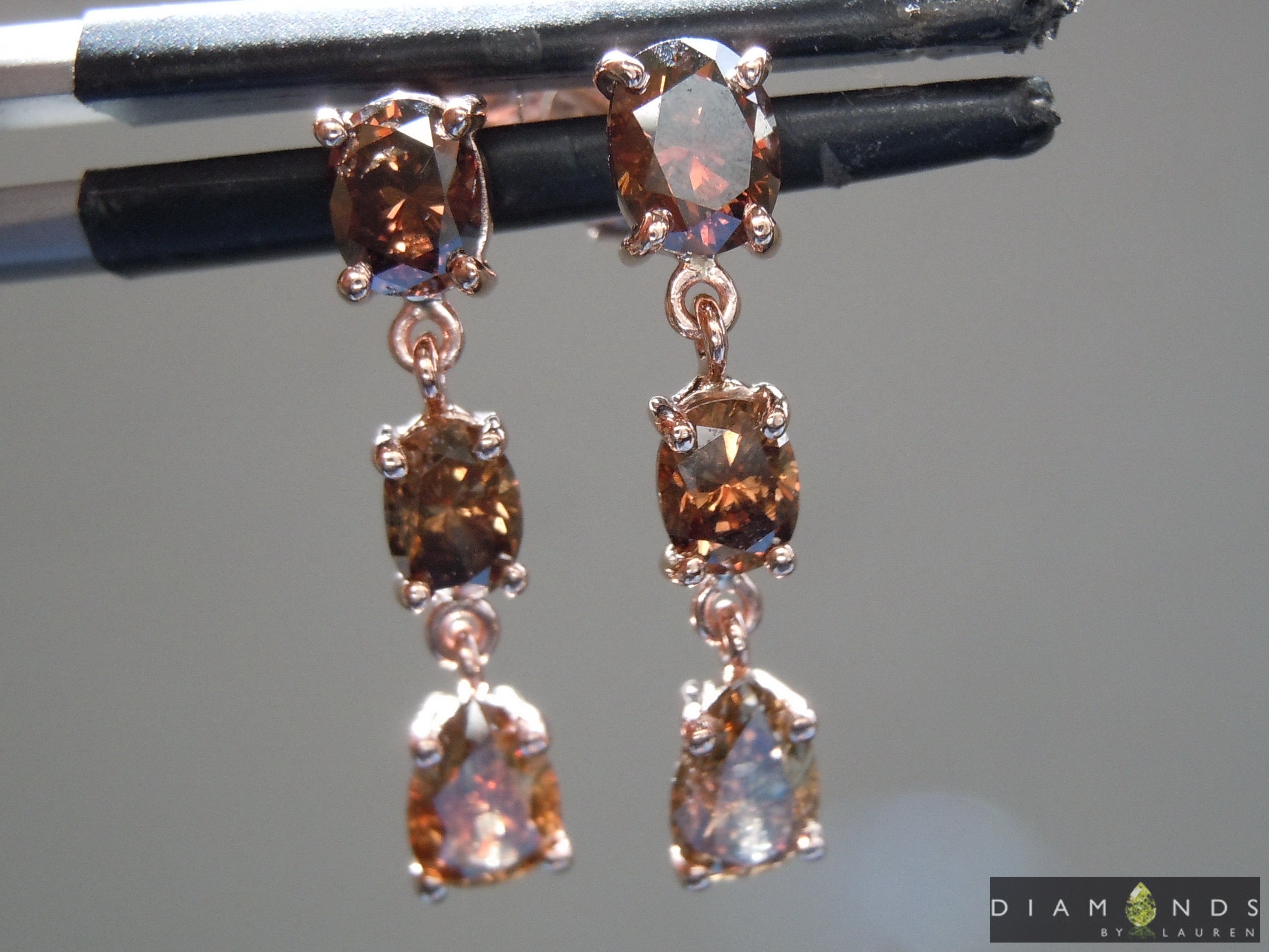chocolate diamond earrings