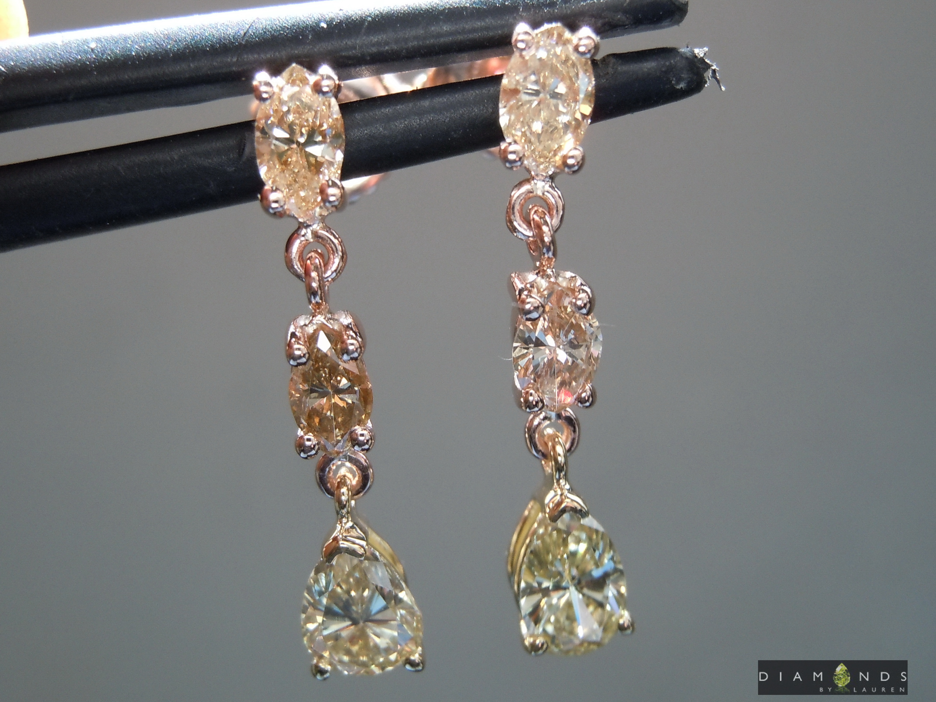 fancy colored diamond earrings