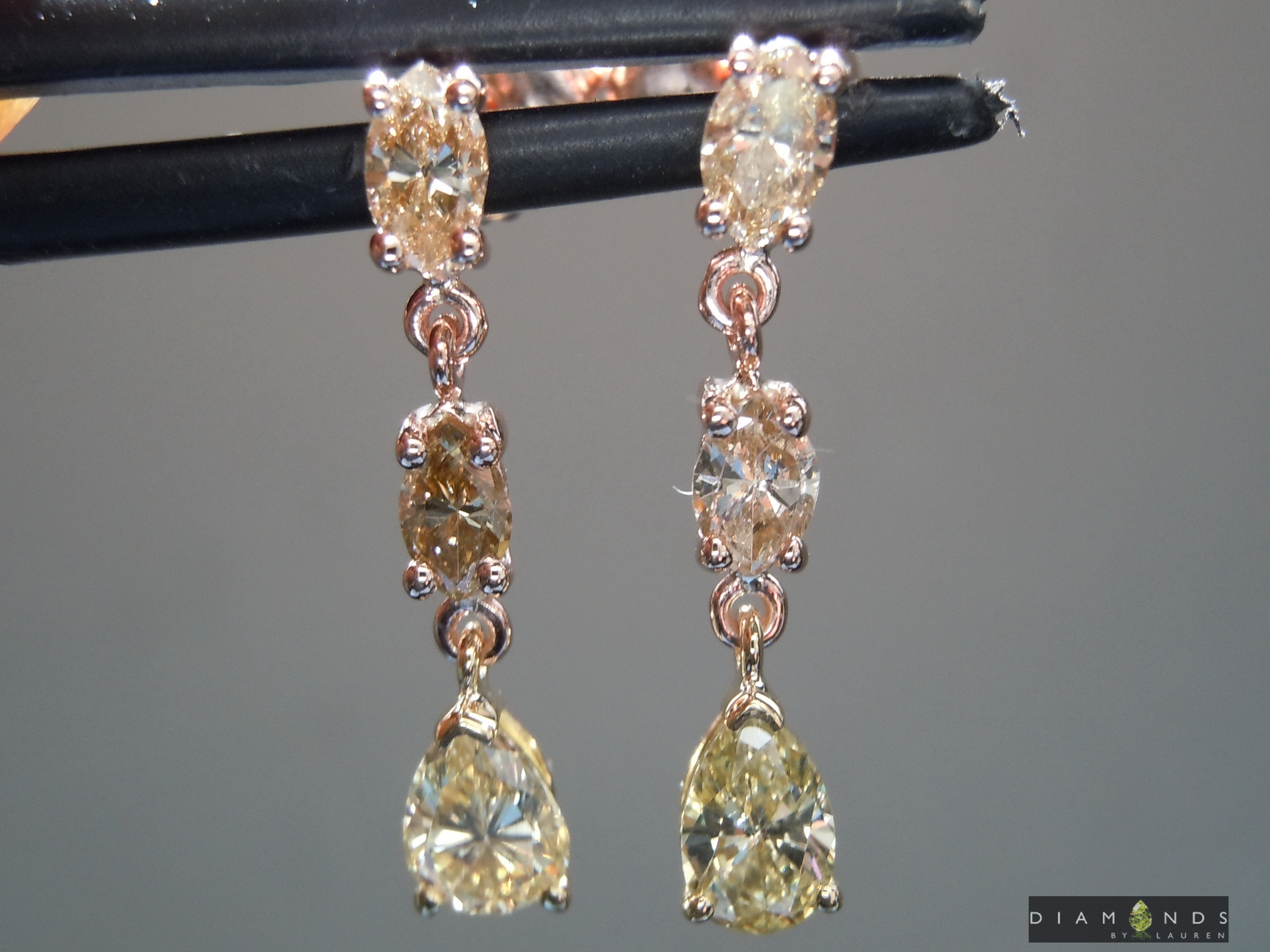 yellow diamond earrings