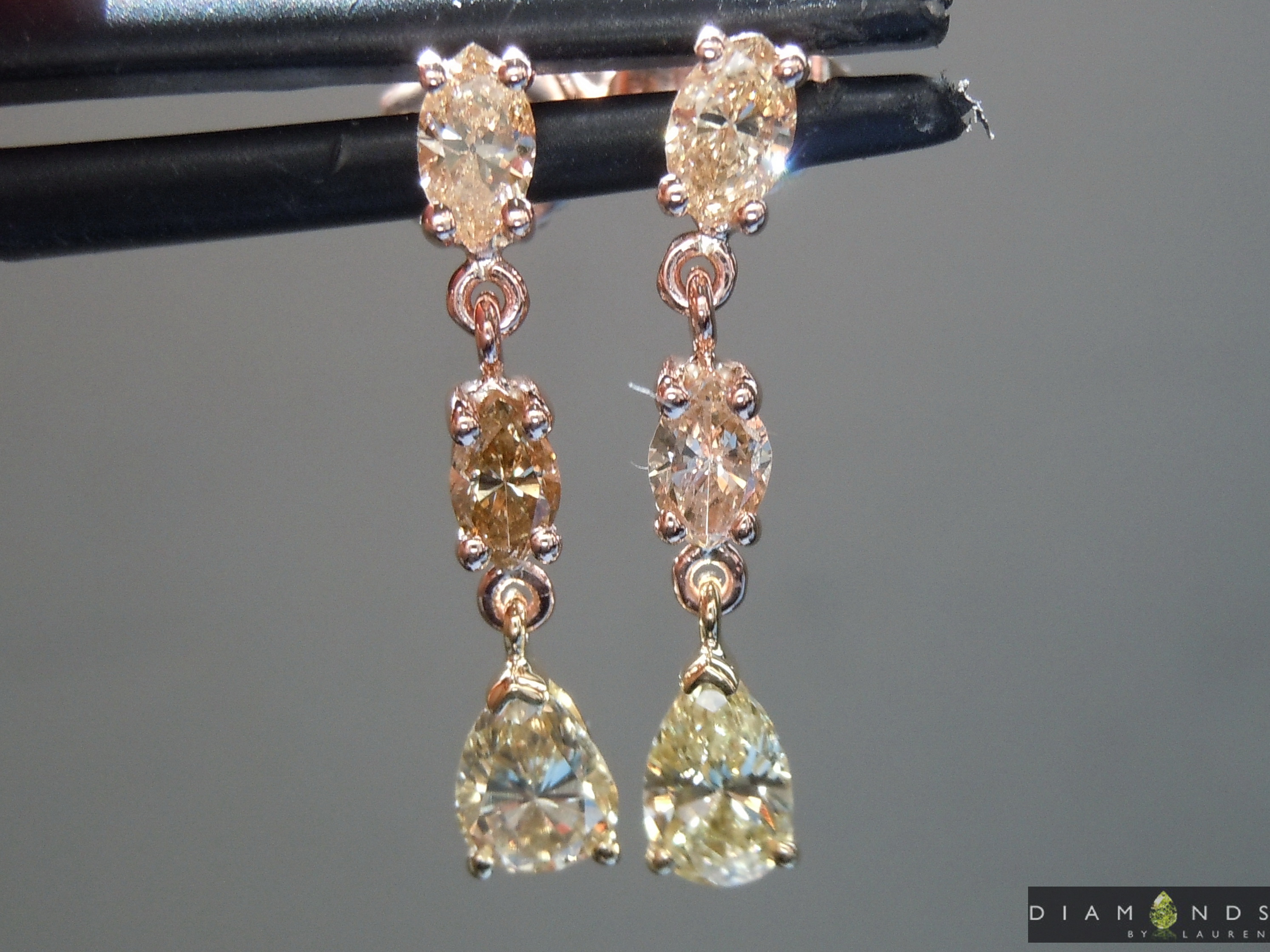 brown diamond earrings
