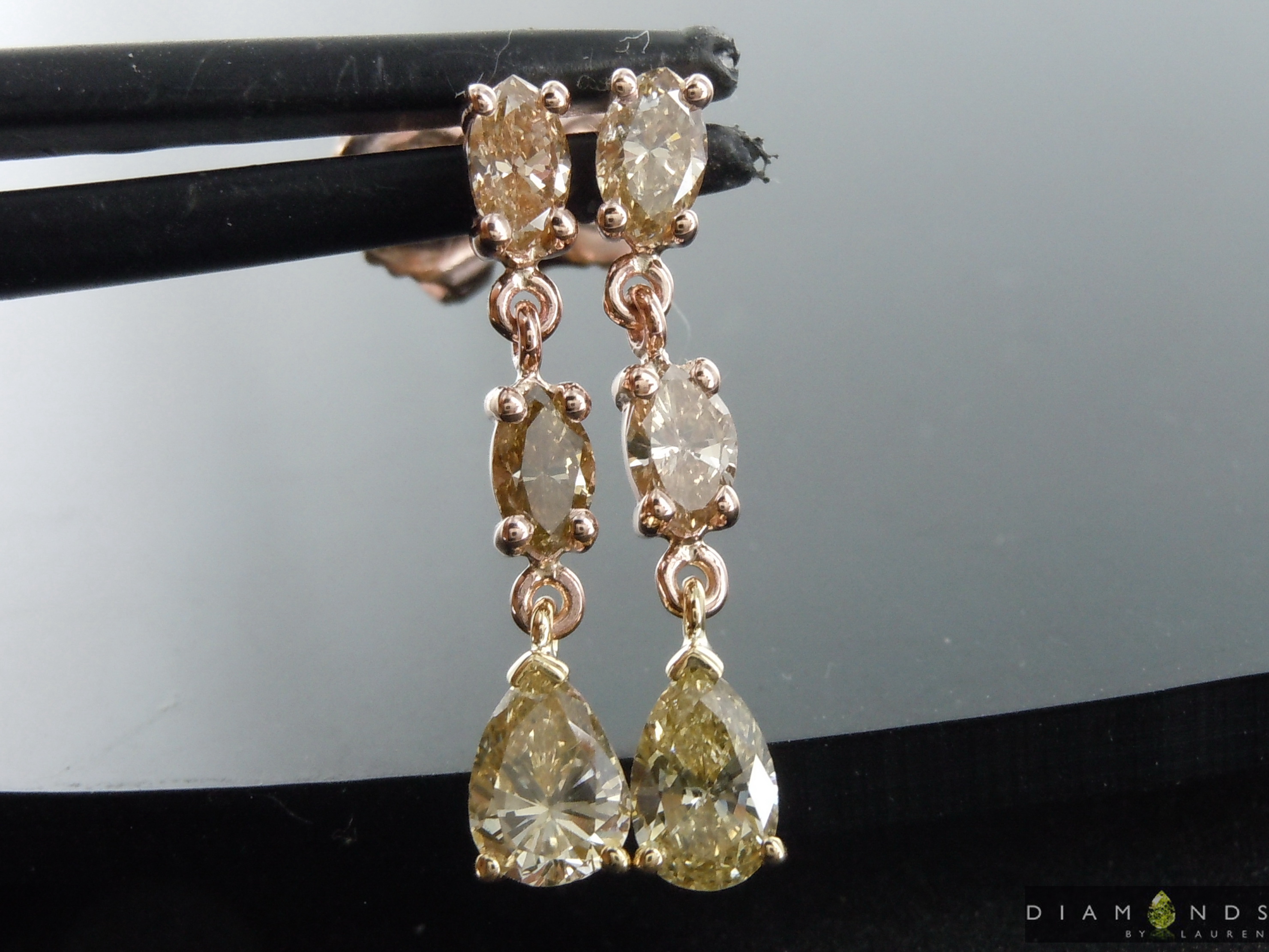 fancy color diamond earrings
