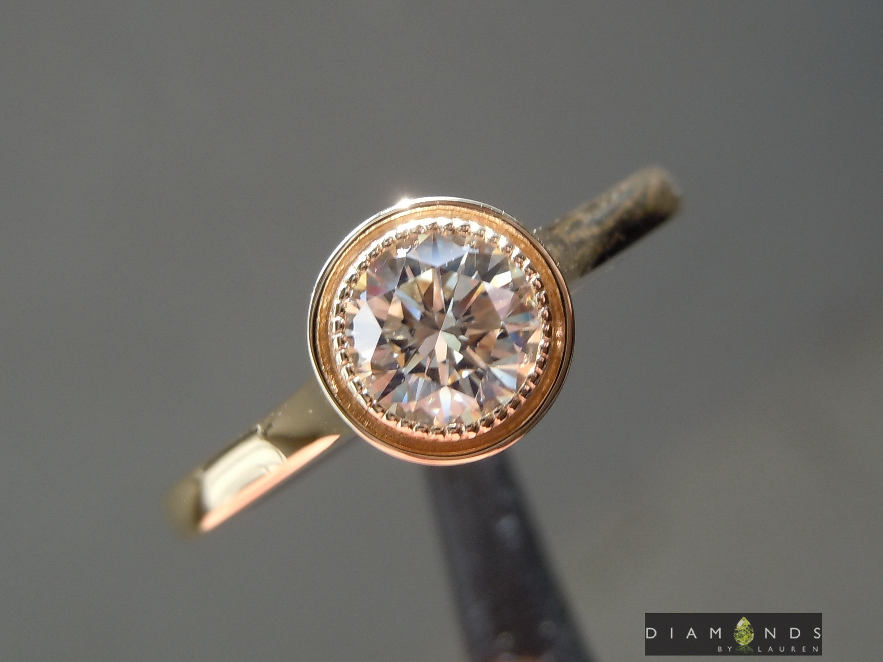 natural ivory diamond ring