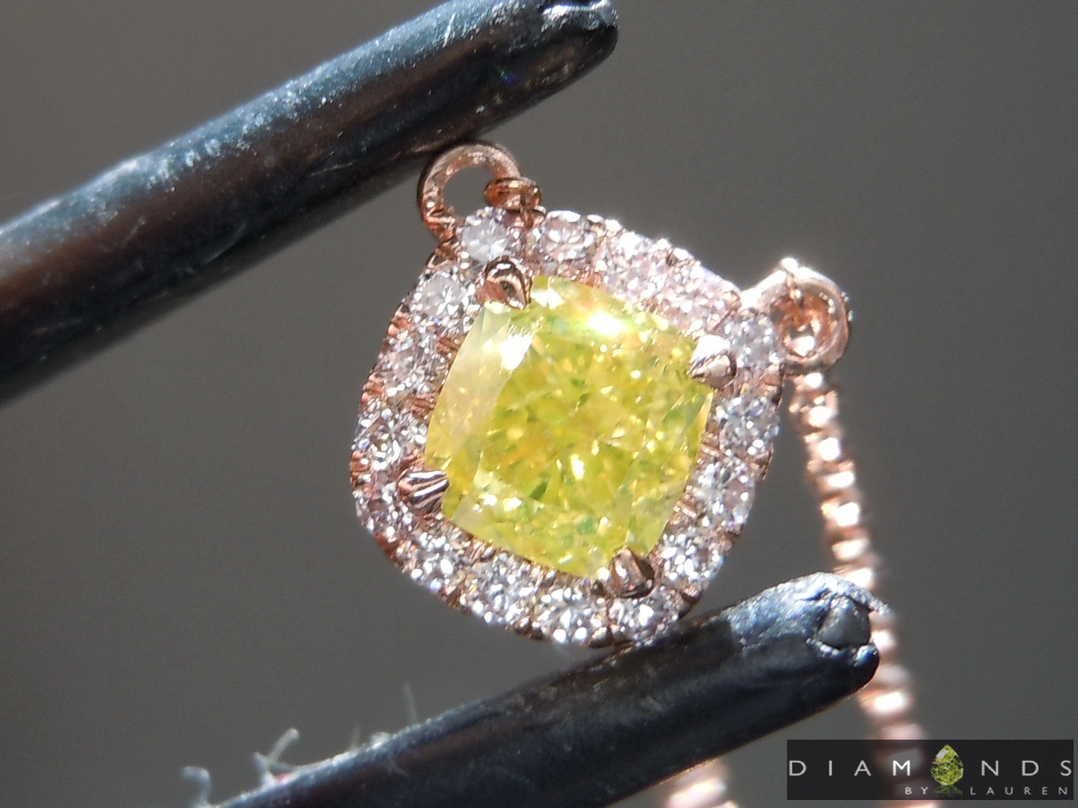 natural pink diamond necklace