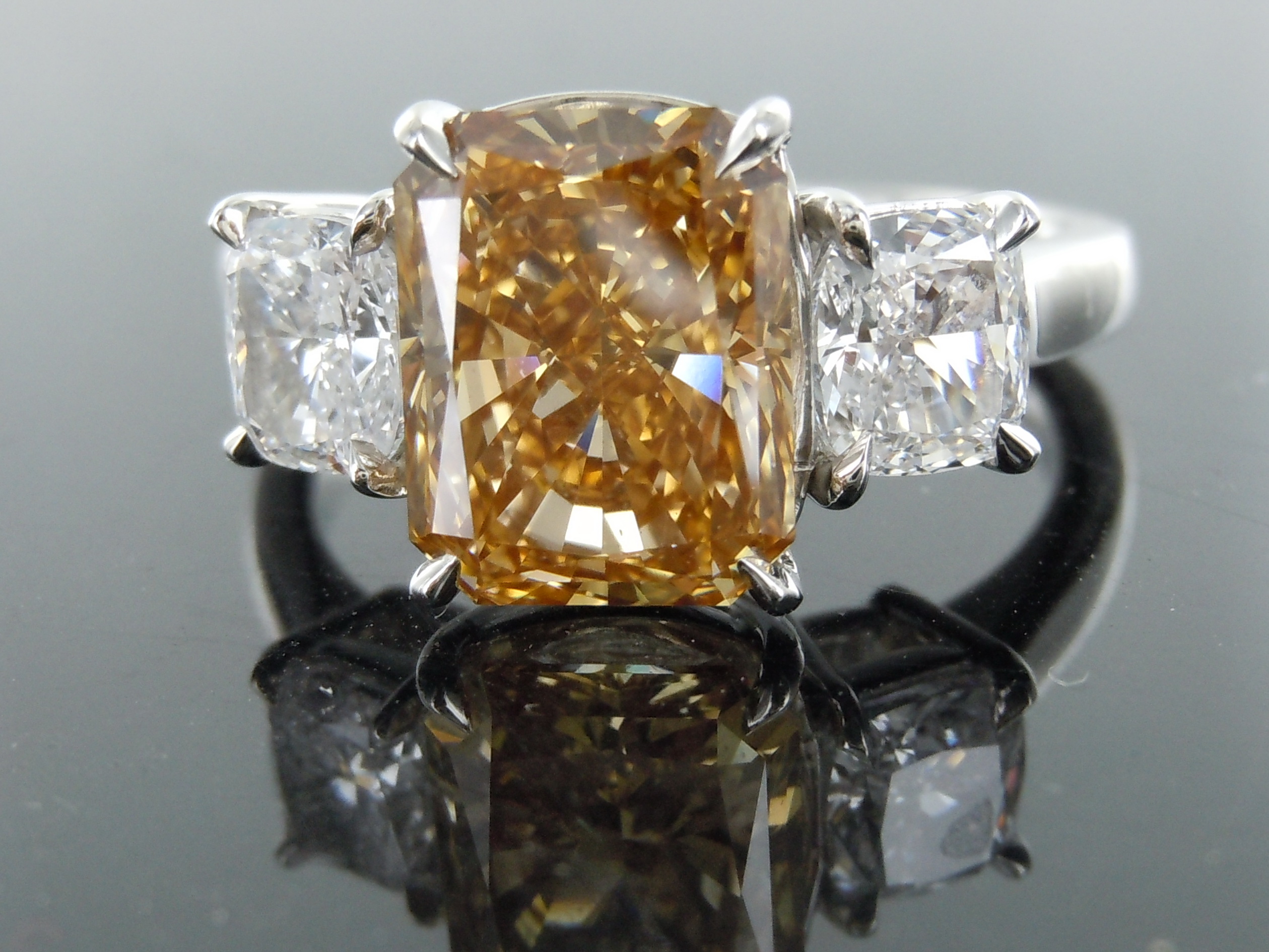 lab brown diamond ring