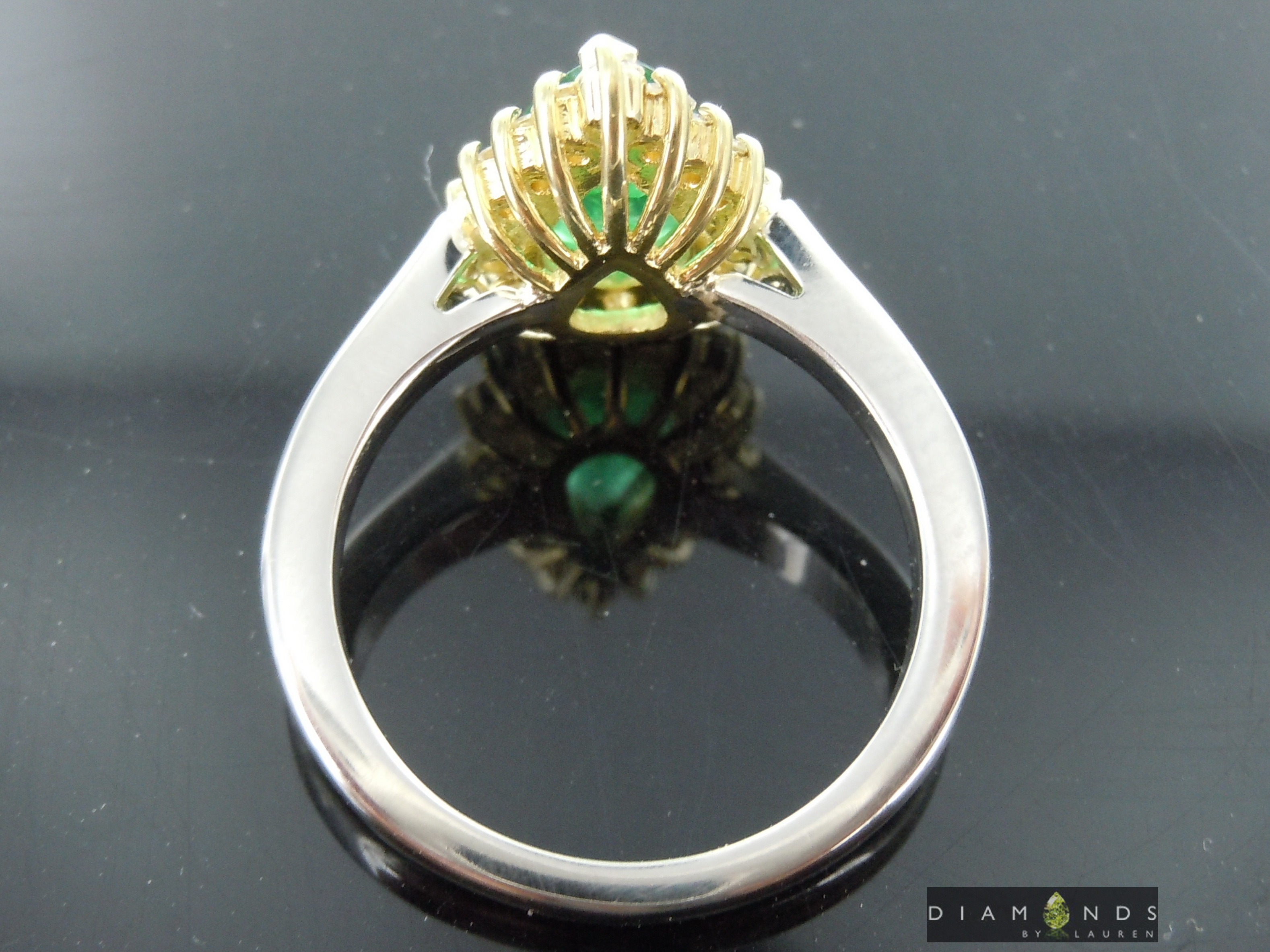 emerald and diamond ring