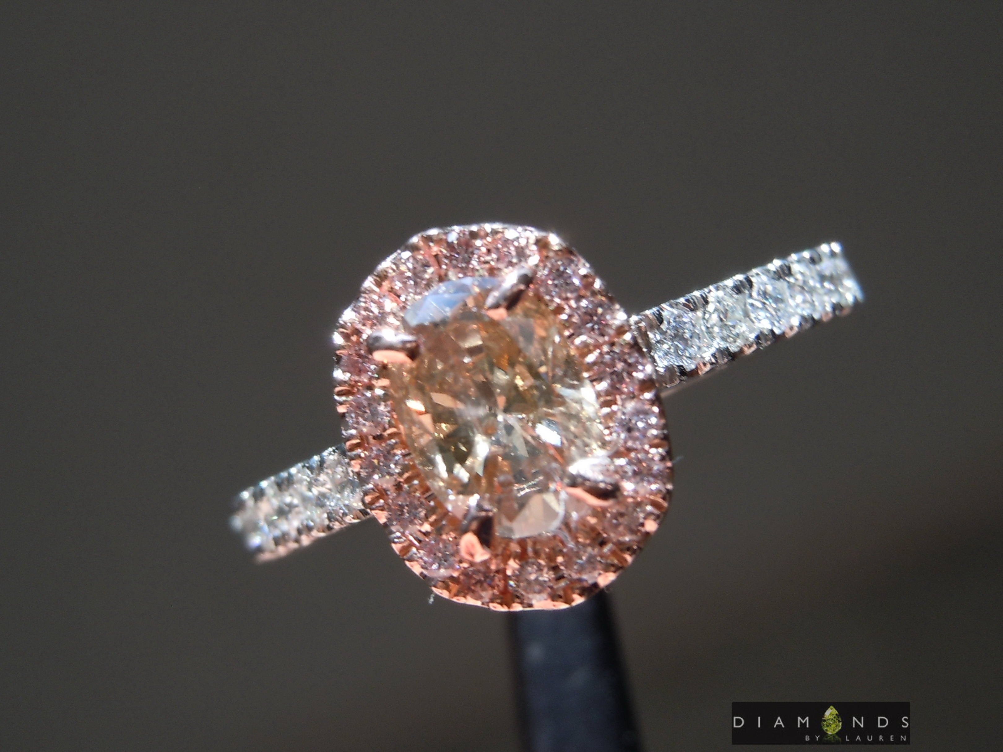 natural brown diamond ring