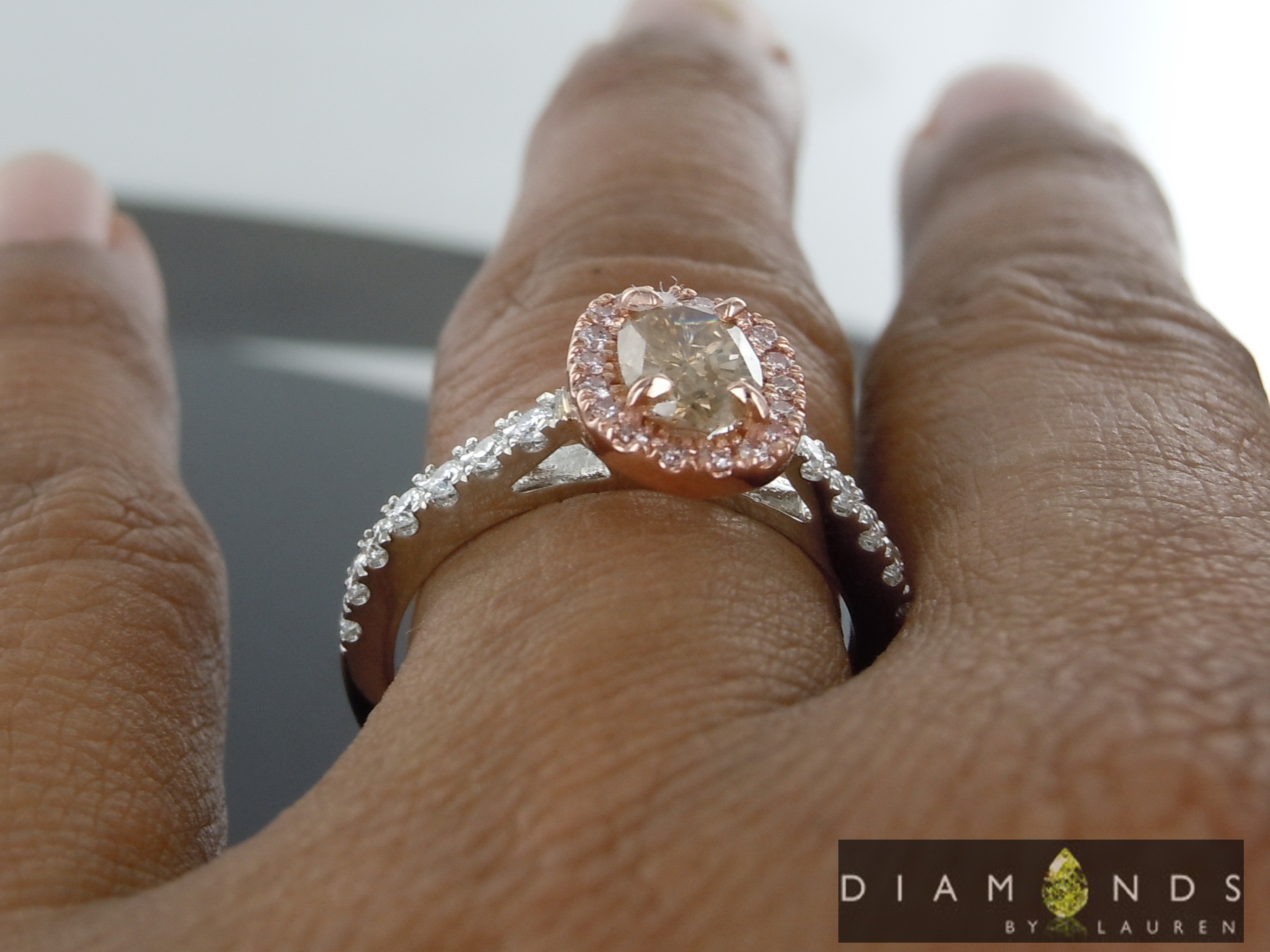 brown diamond ring