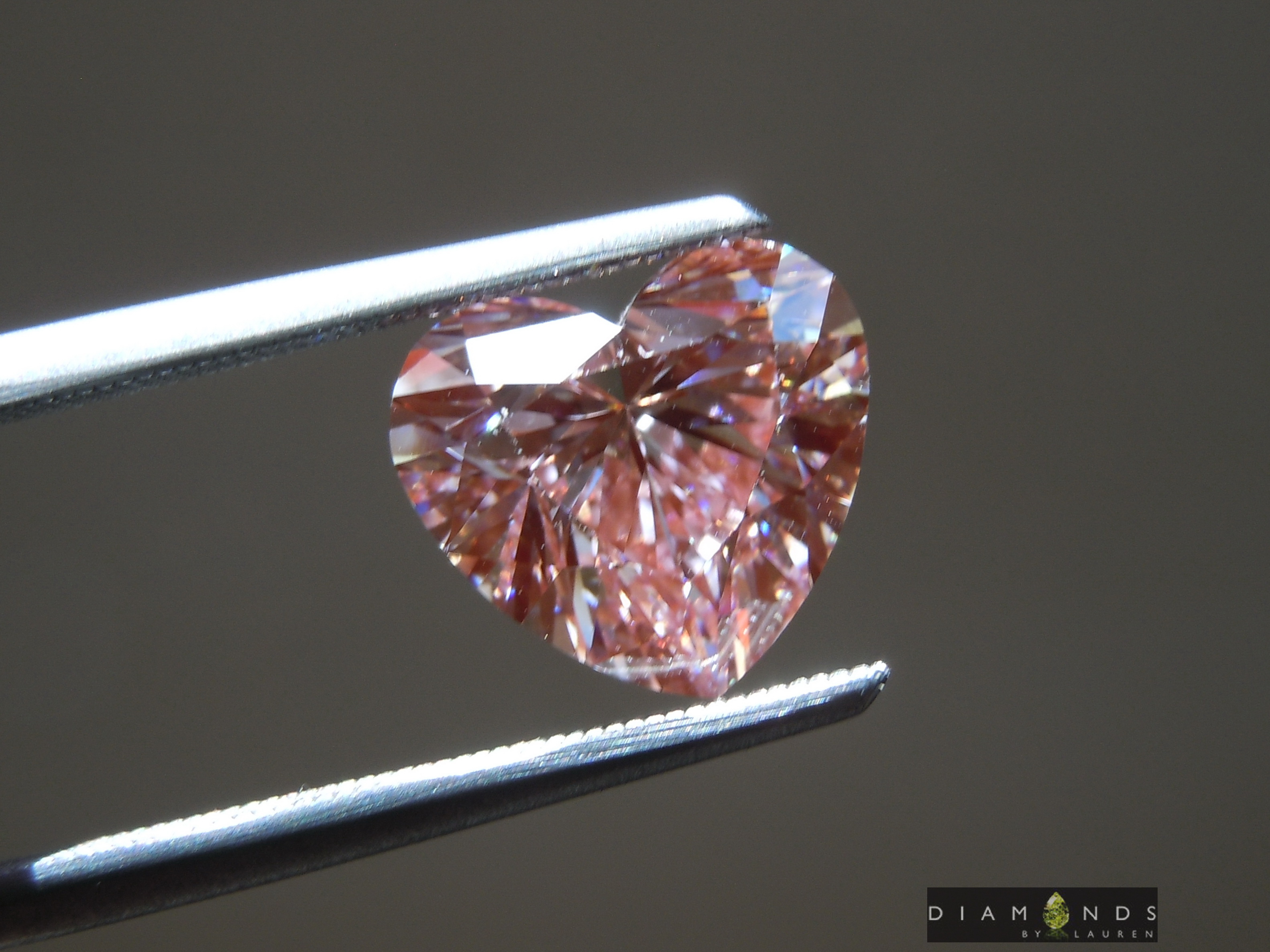 2.99ct Pink VS2 Heart Shape Lab Grown Diamond R10072