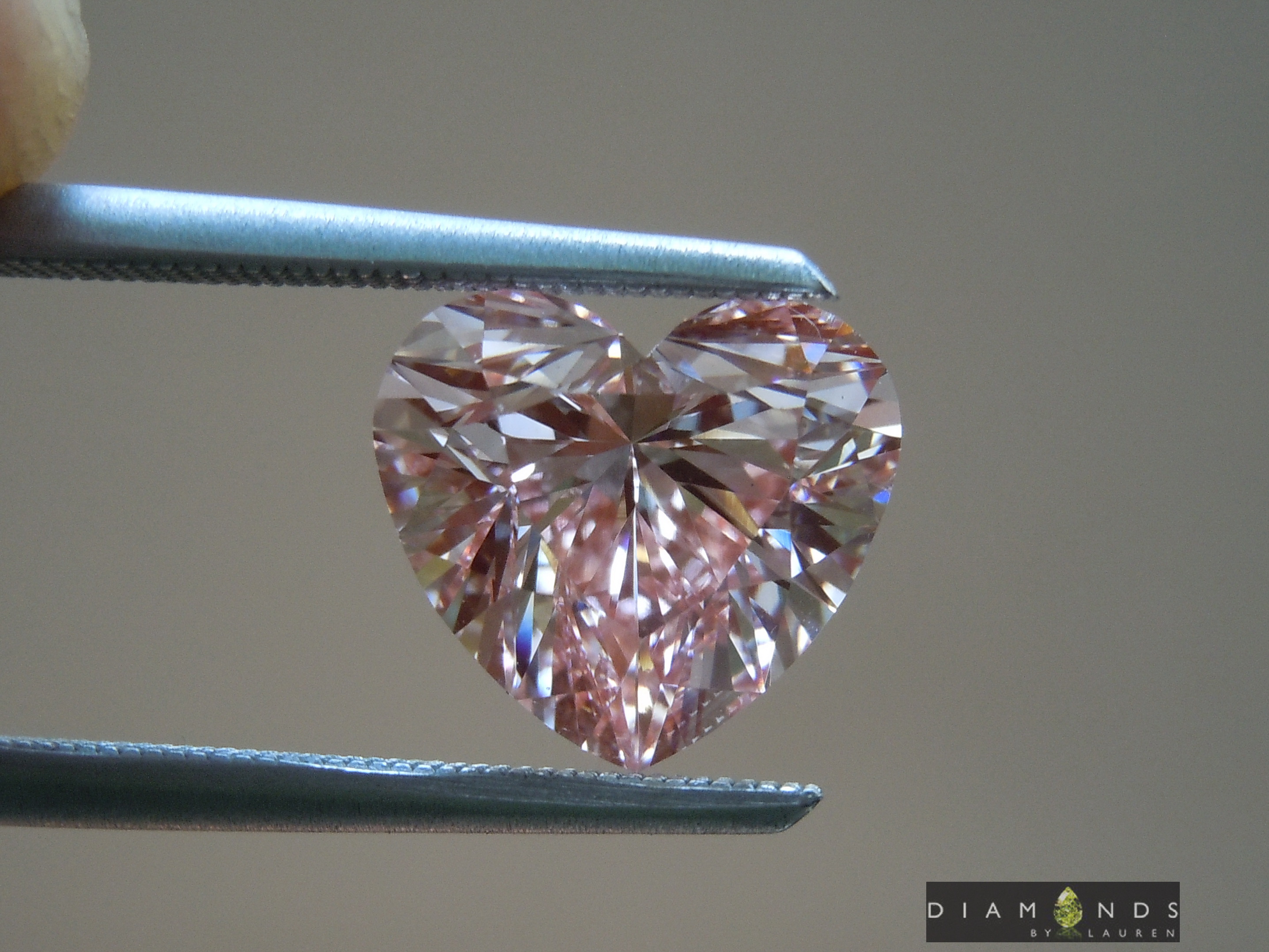 2.99ct Pink VS2 Heart Lab Grown Diamond