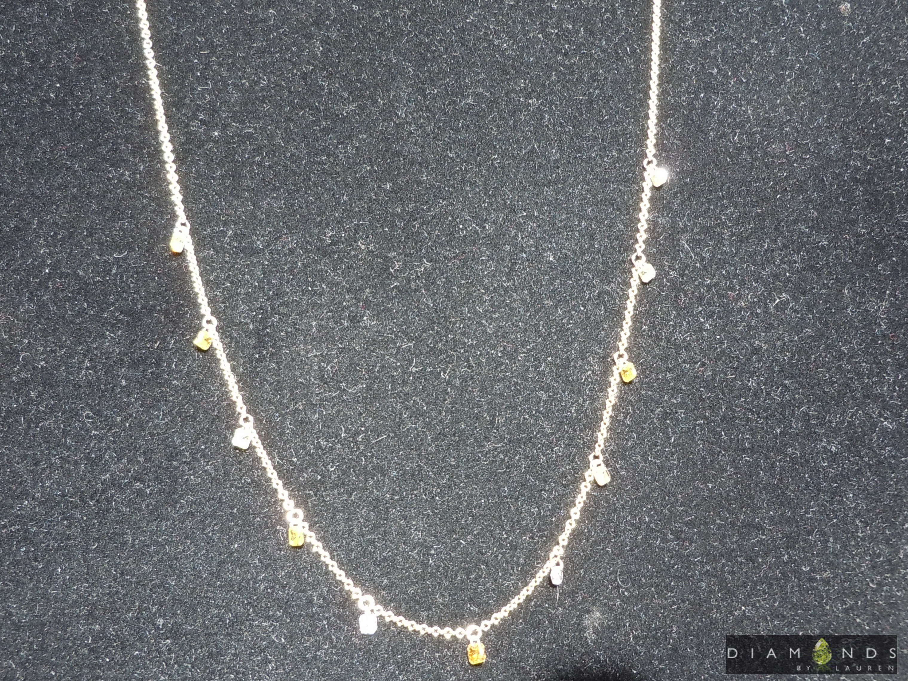 natural yellow diamond necklace
