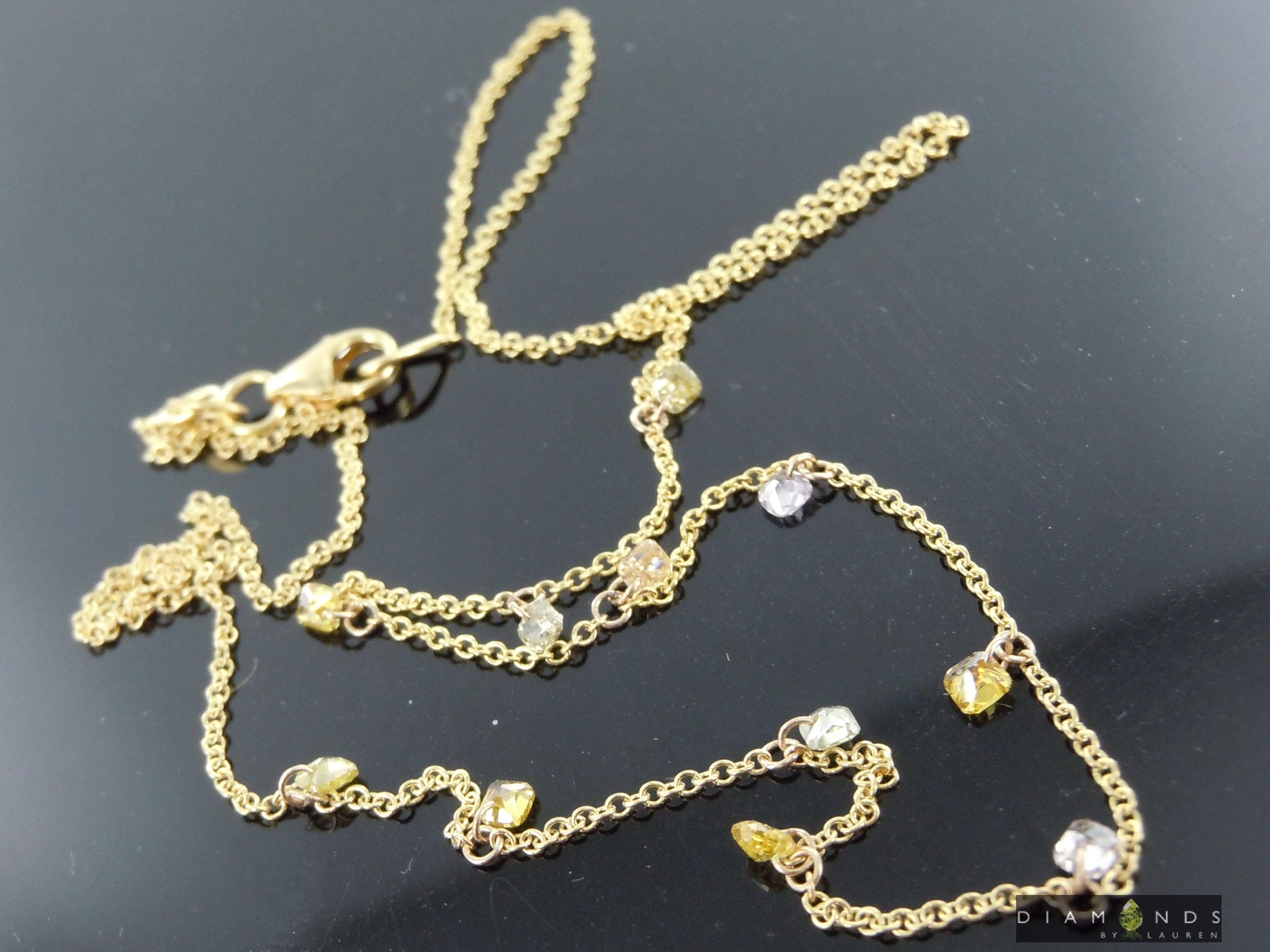 yellow diamond necklace
