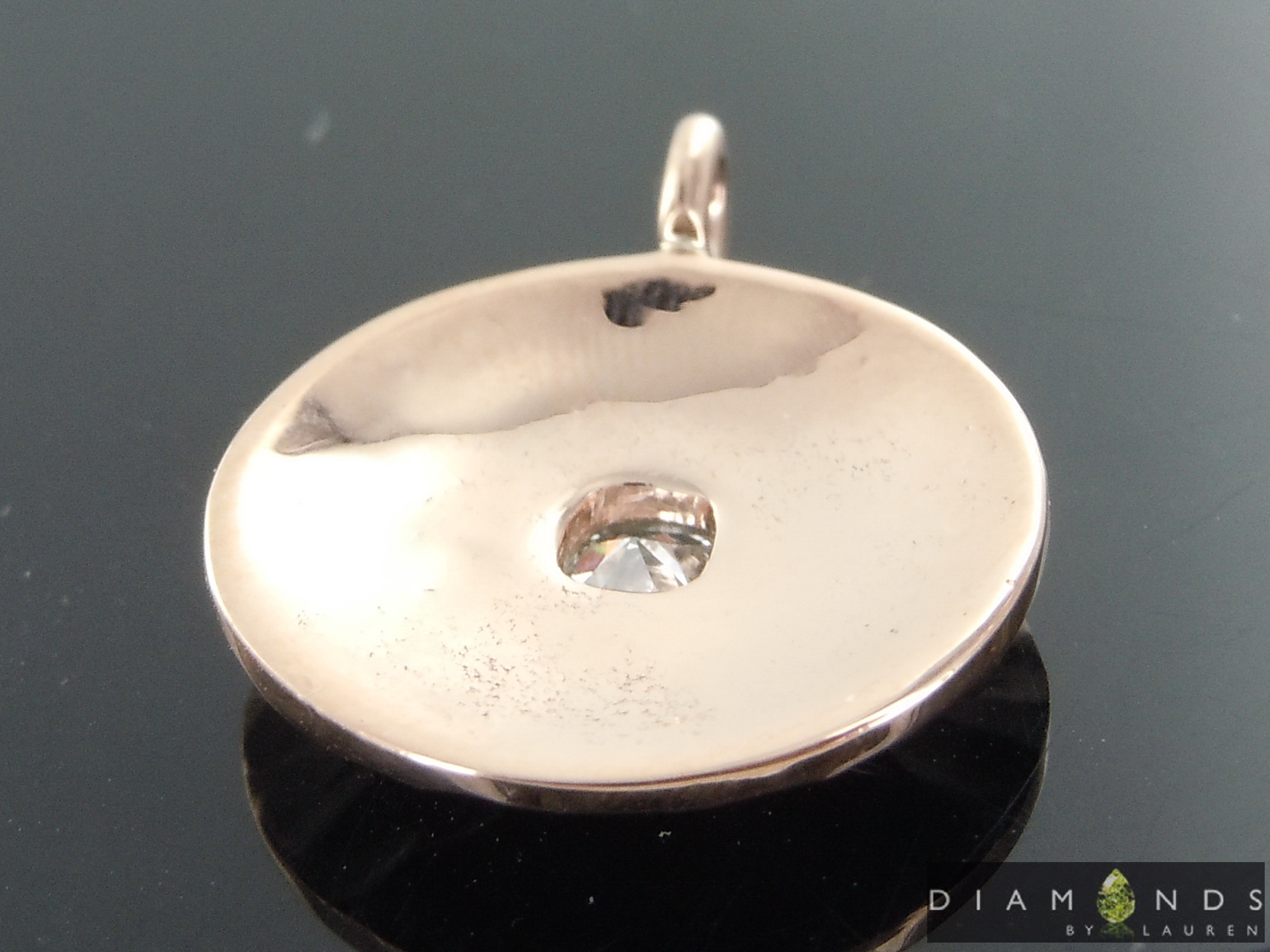 colorless diamond pendant