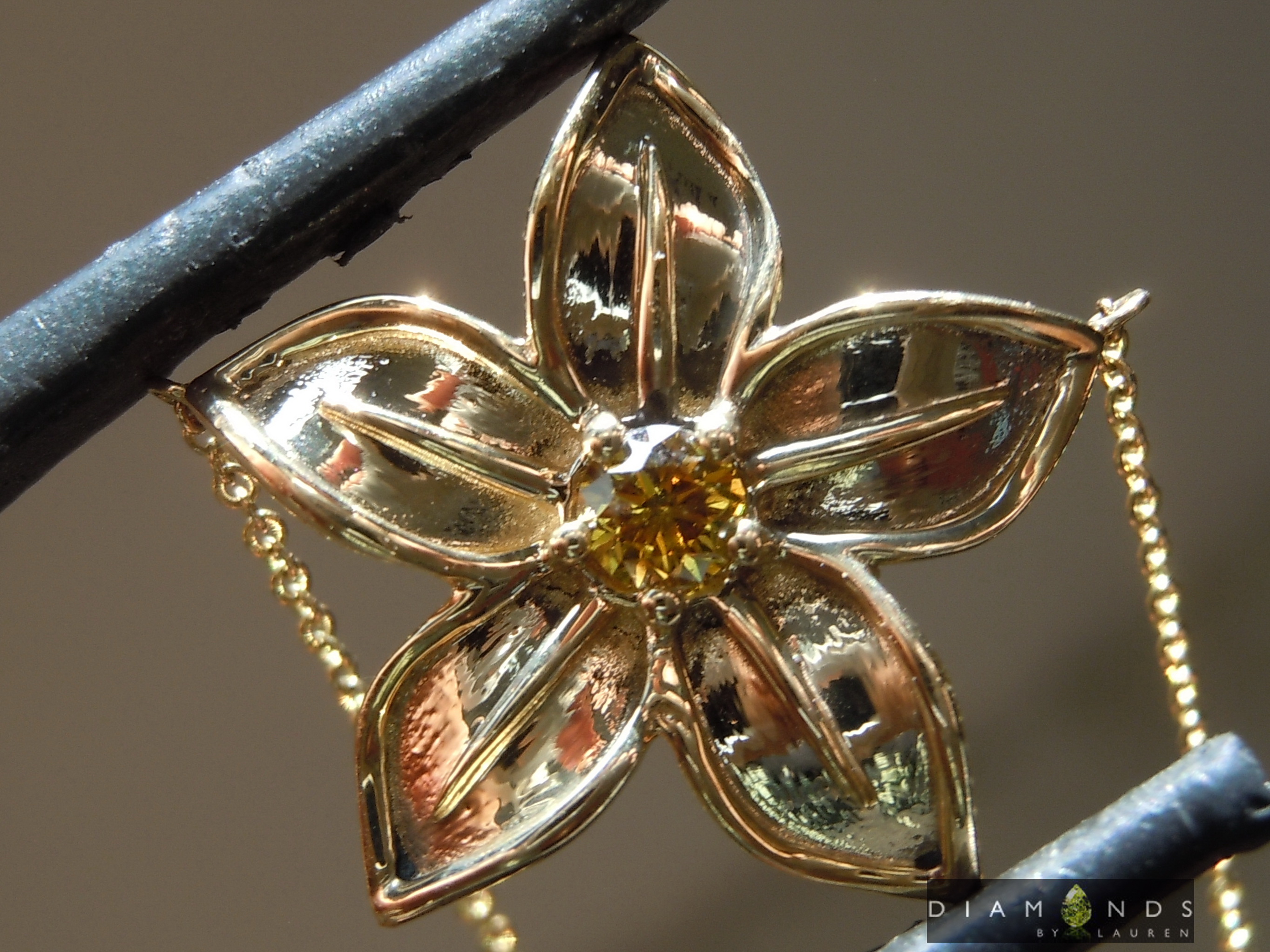 canary diamond pendant