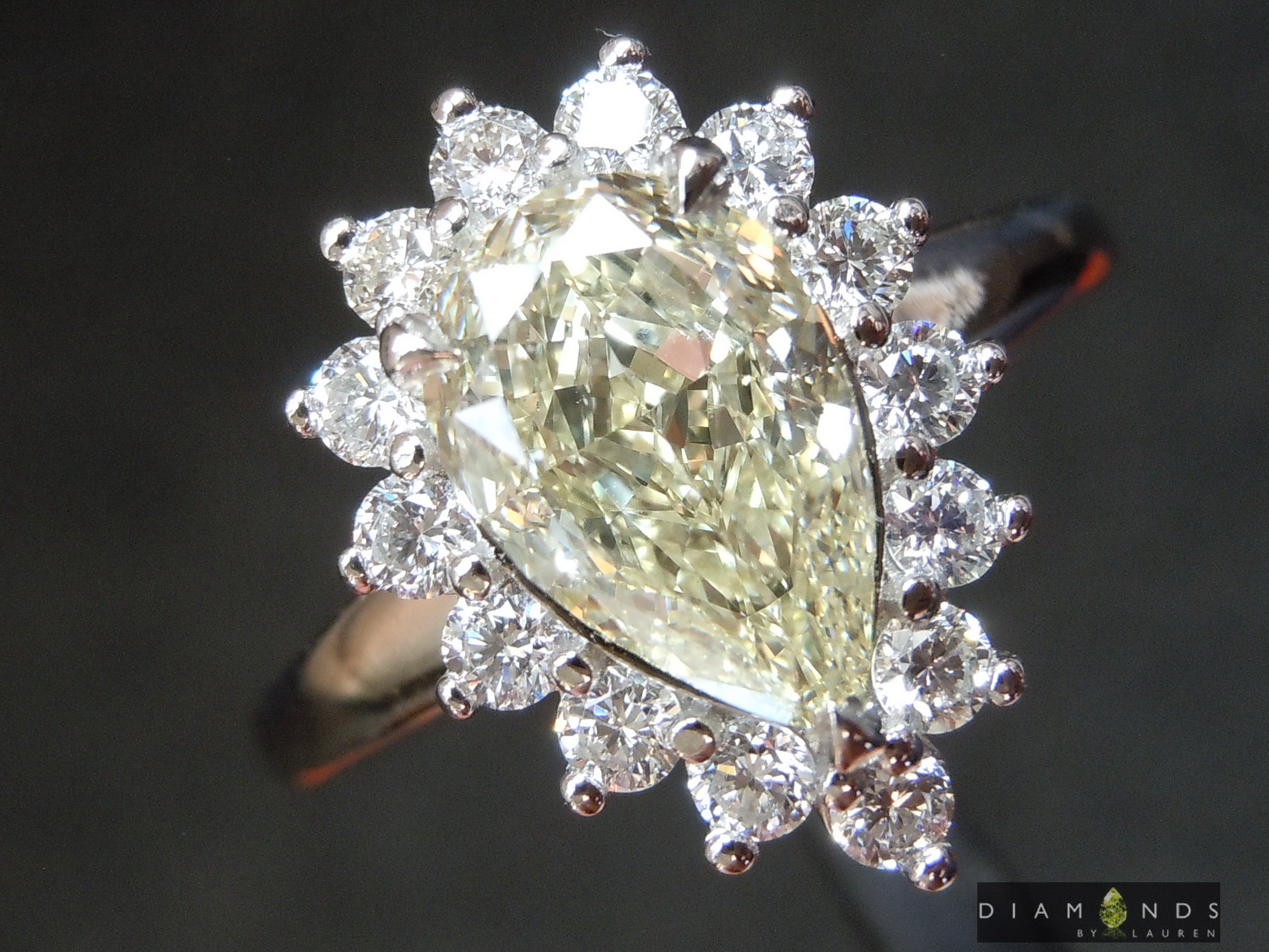 natural yellow diamond ring