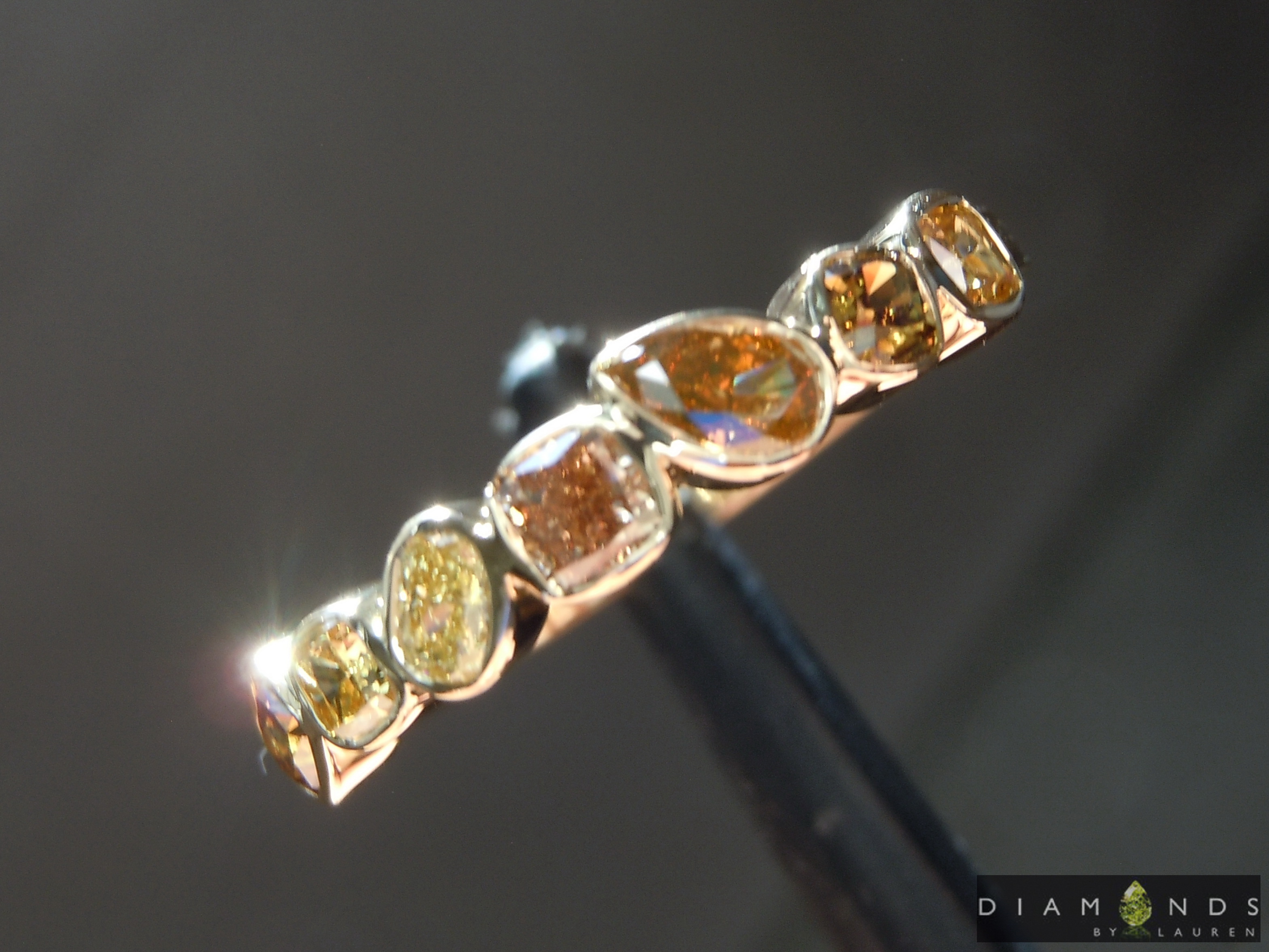 orange diamond ring