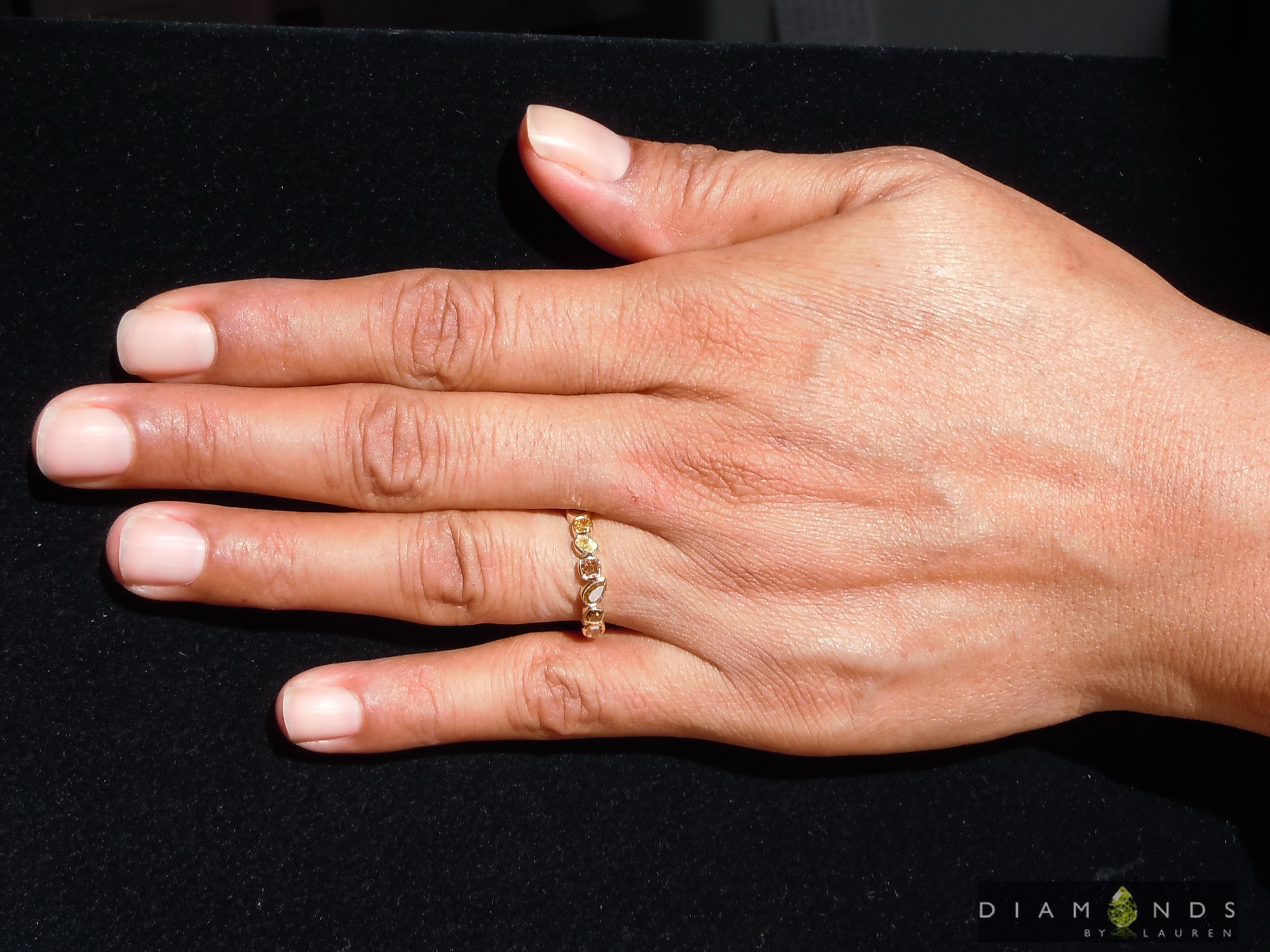 natural brown diamond ring