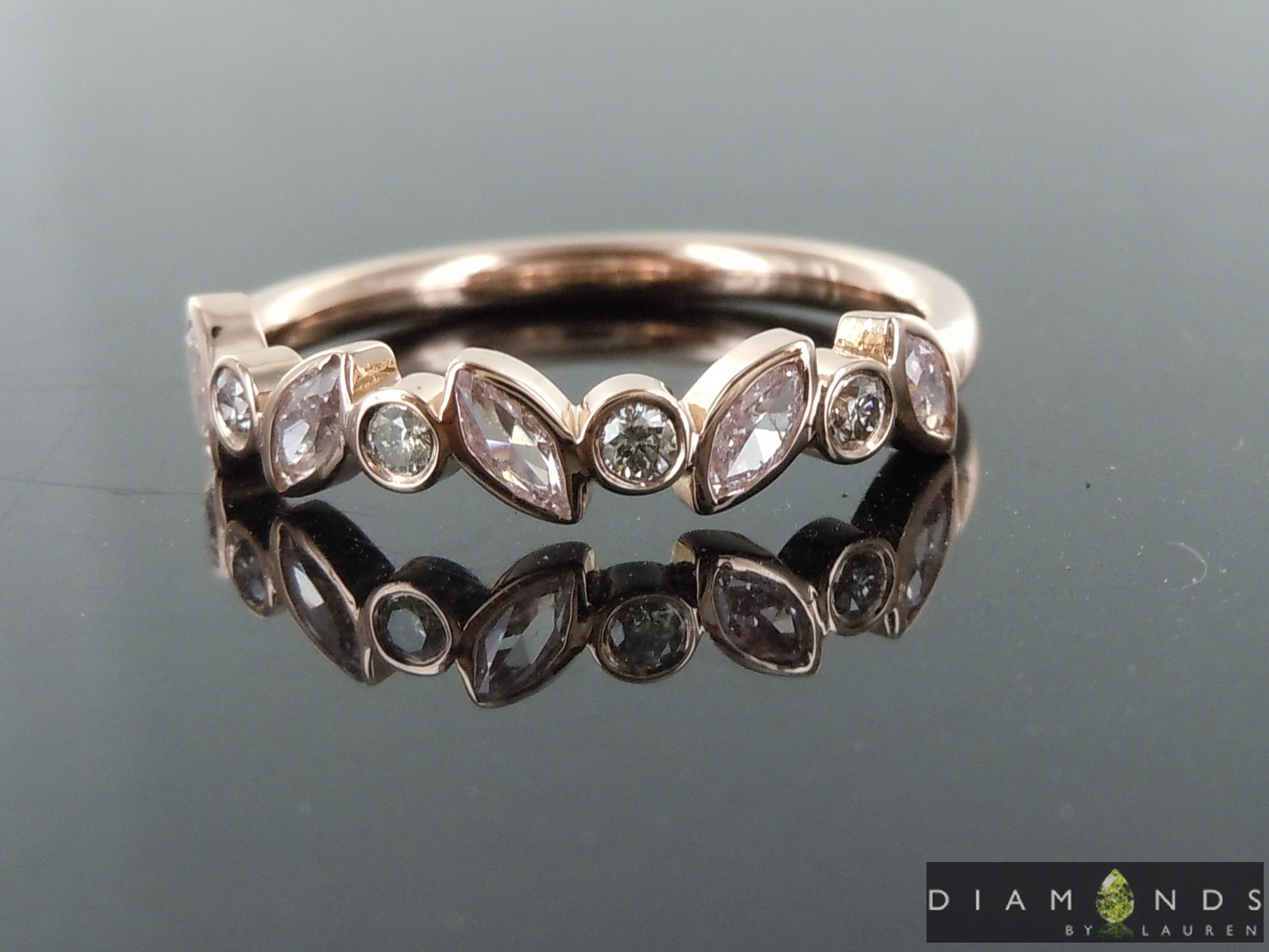 natural pink diamond ring