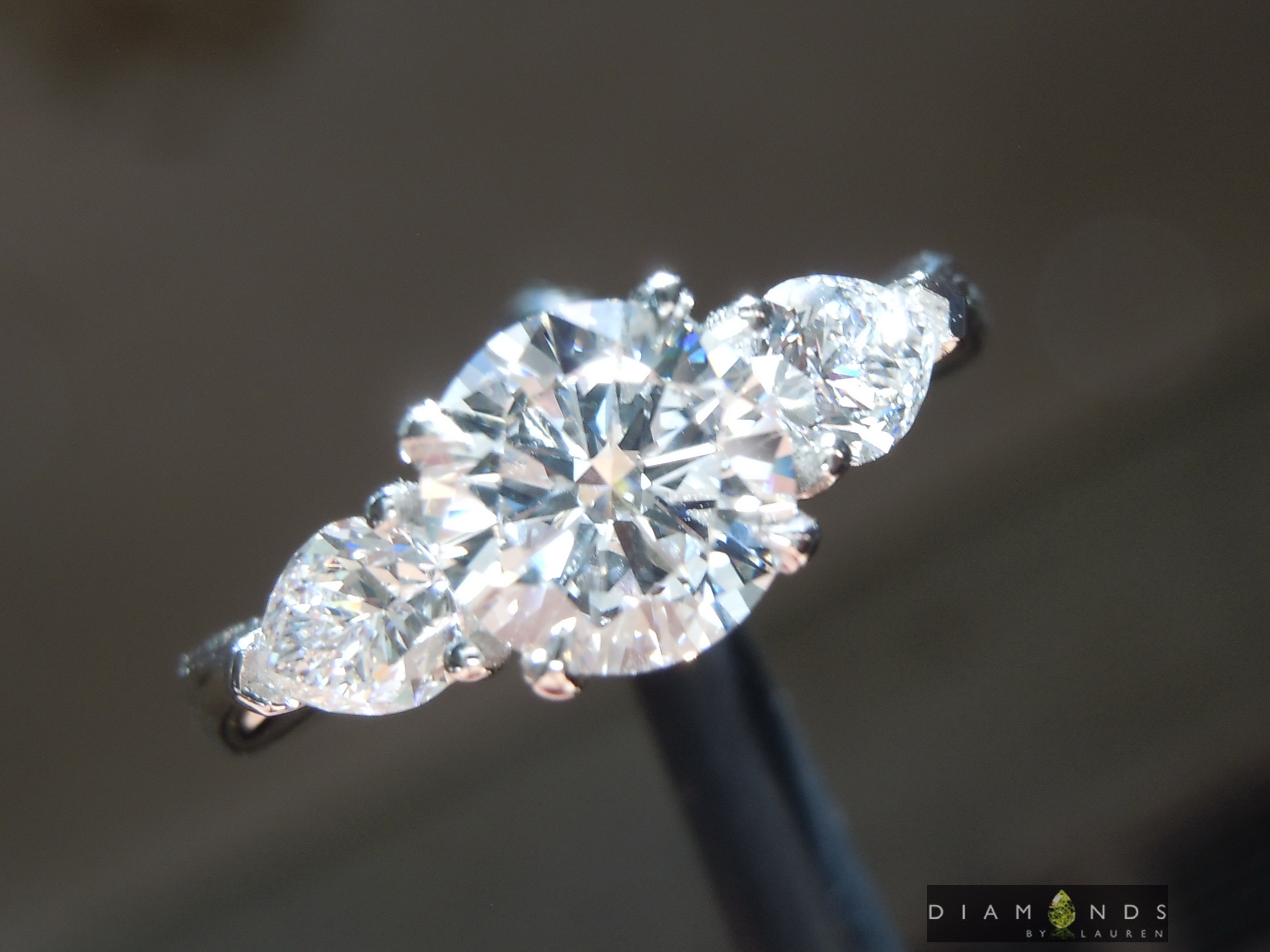 lab colorless diamond ring