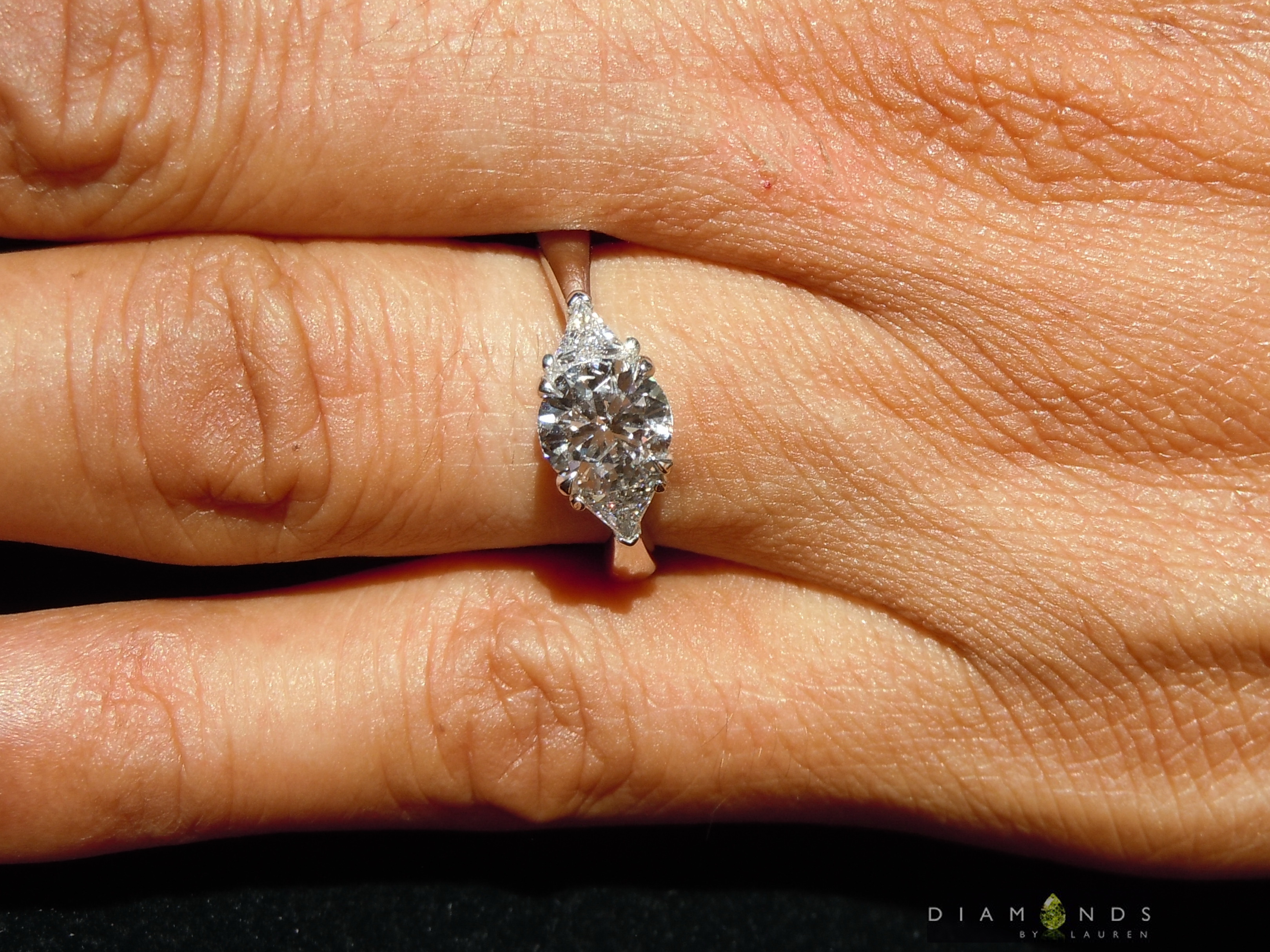 lab colorless diamond ring