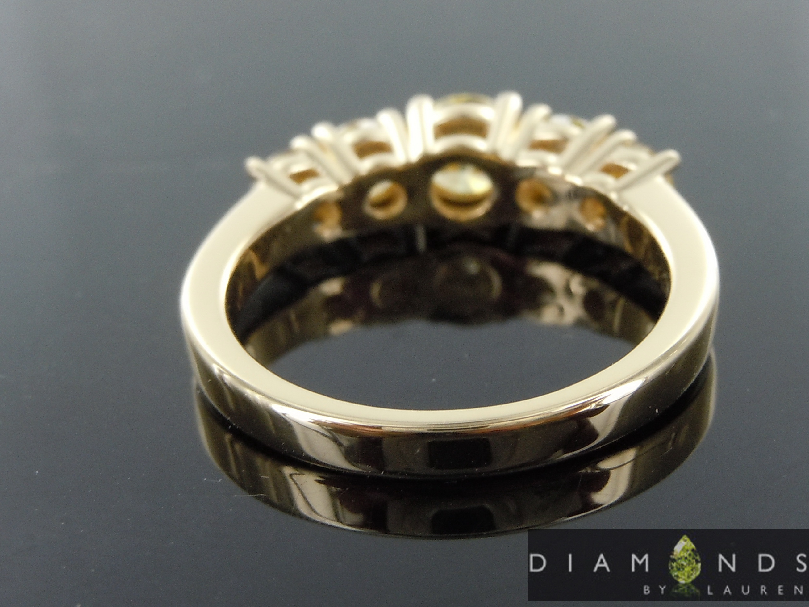 natural yellow diamond ring