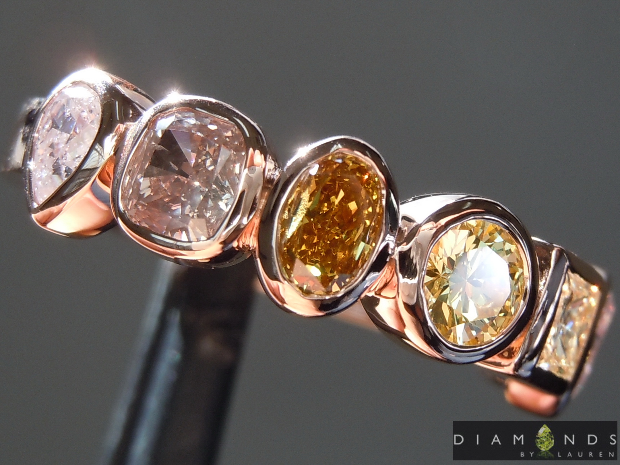 natural pink diamond ring