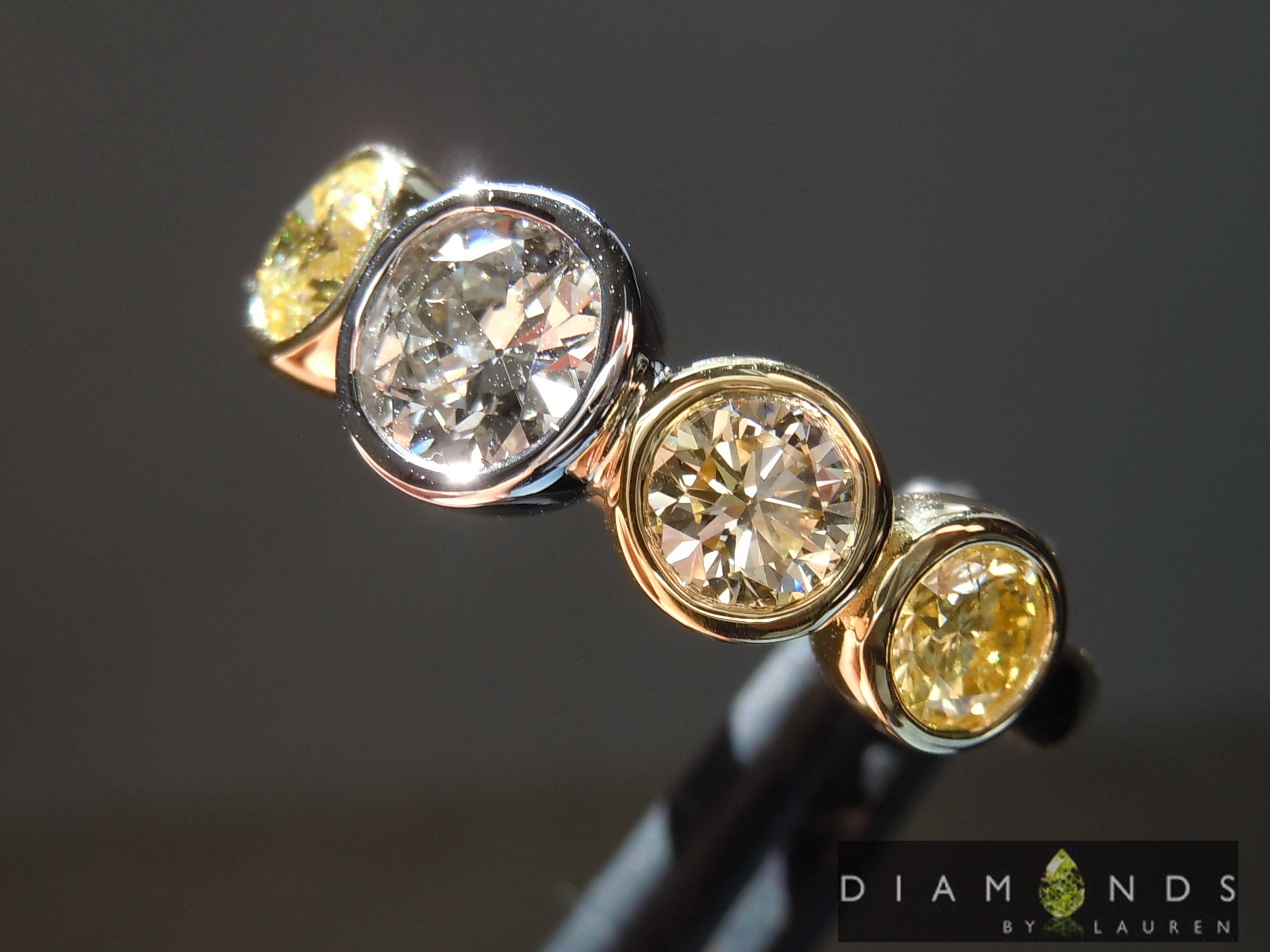 natural yellow diamond ring