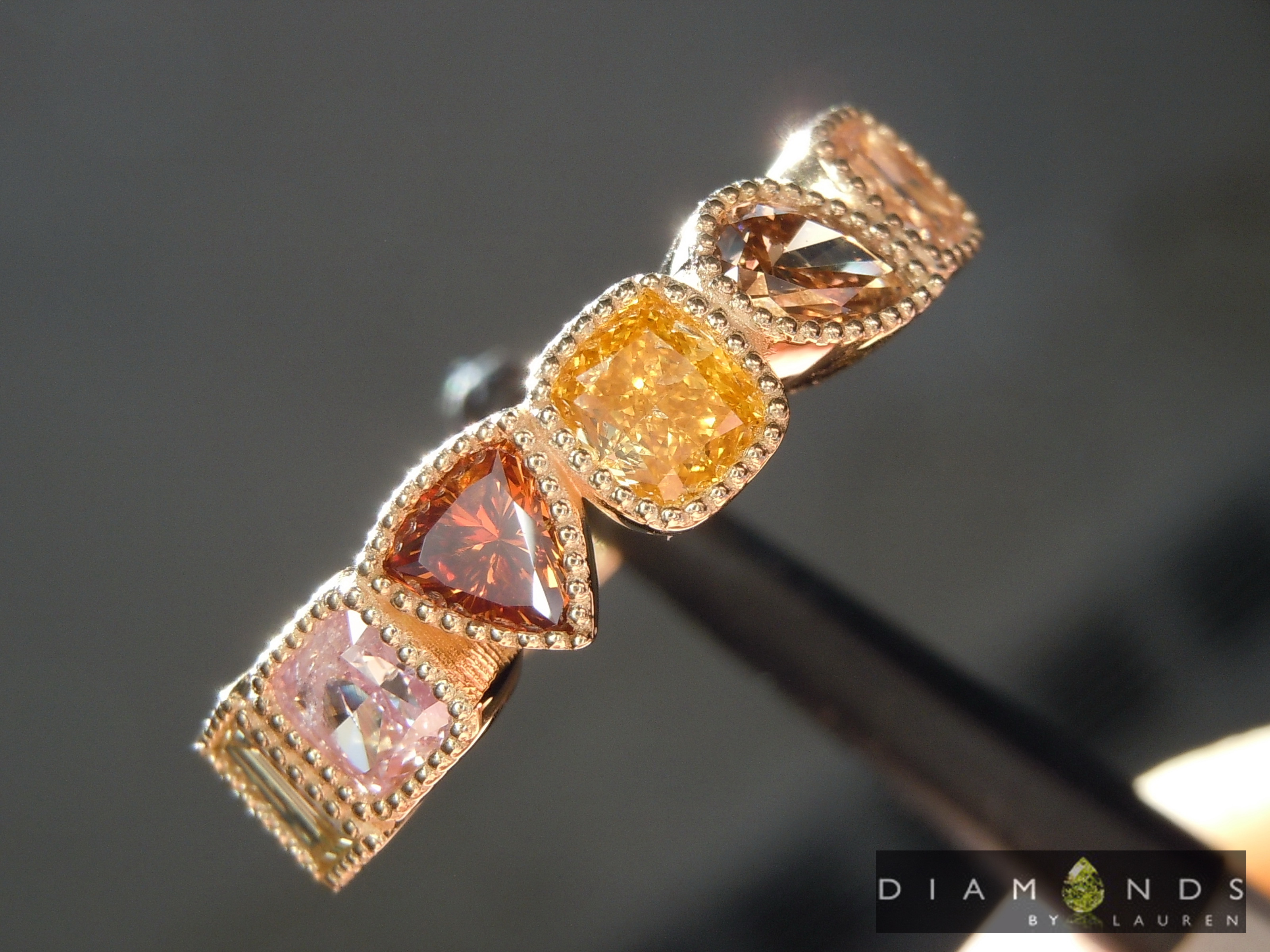 SOLD...1.29ctw Fancy Color Diamond Ring R10163