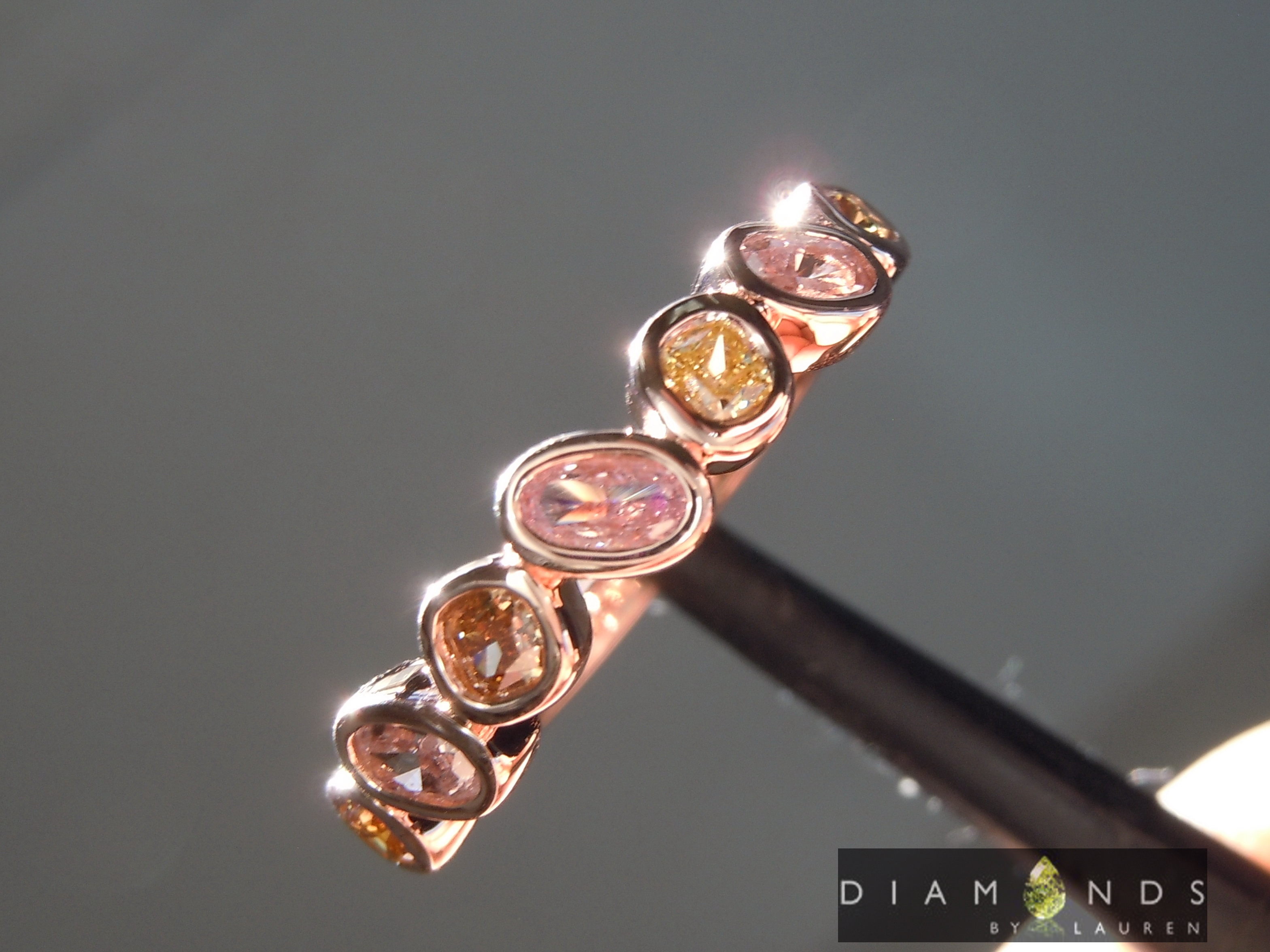 natural pink diamond ring