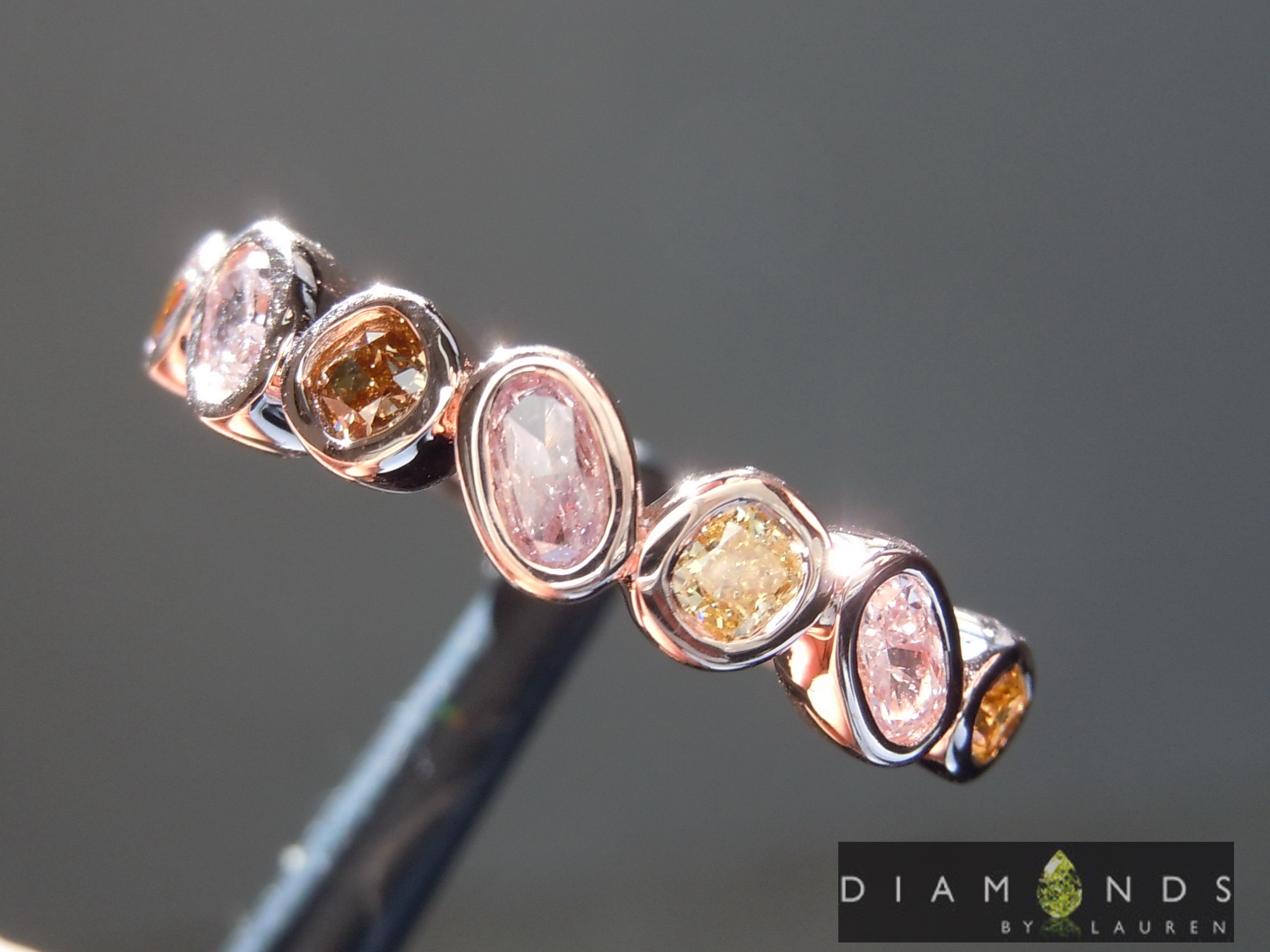 natural pink diamond ring