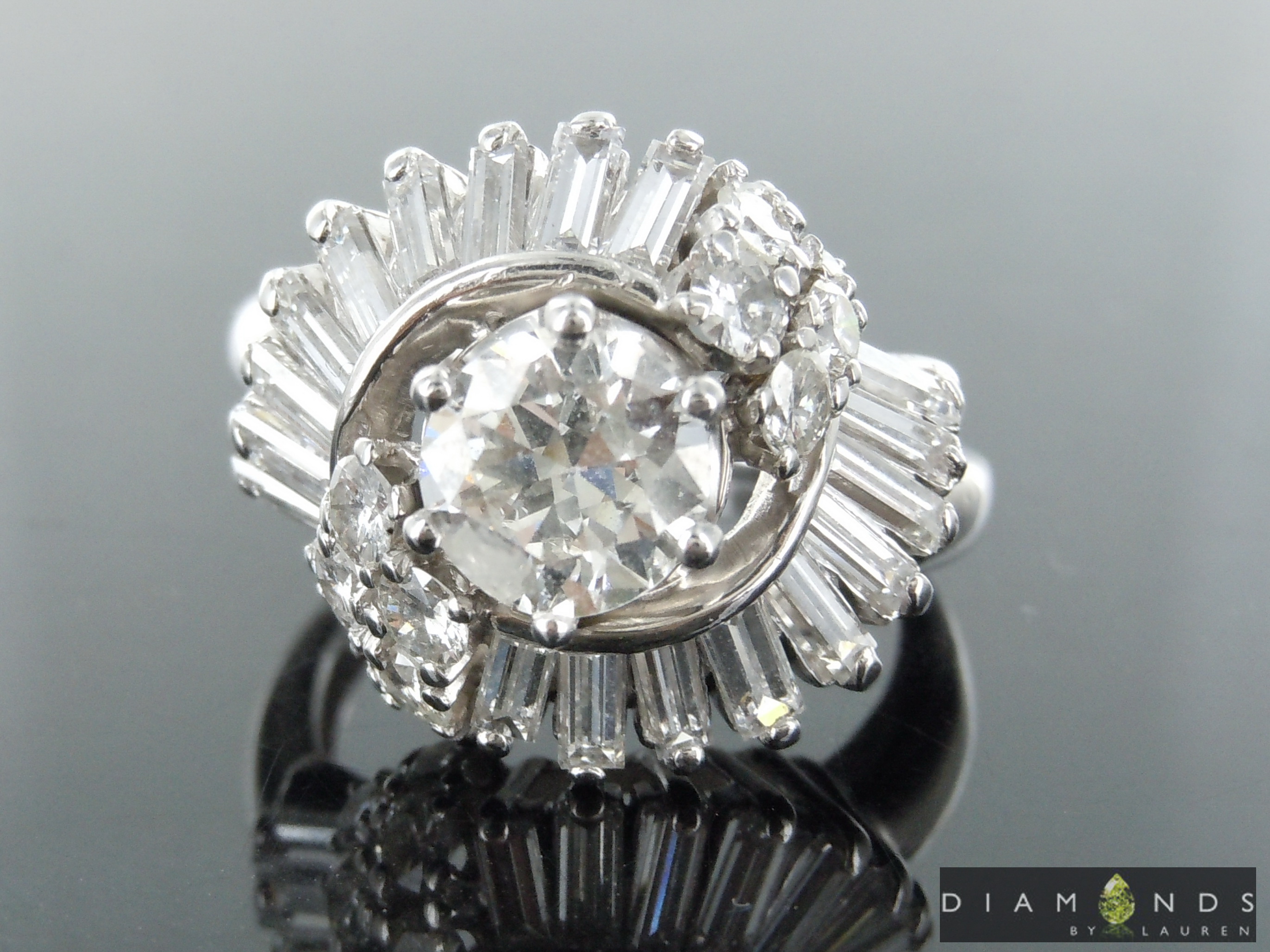 natural colorless diamond ring