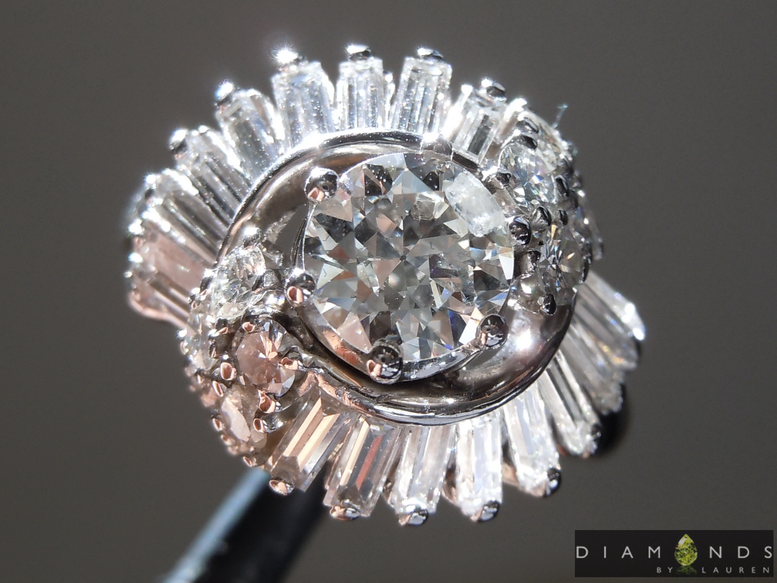 natural colorless diamond ring